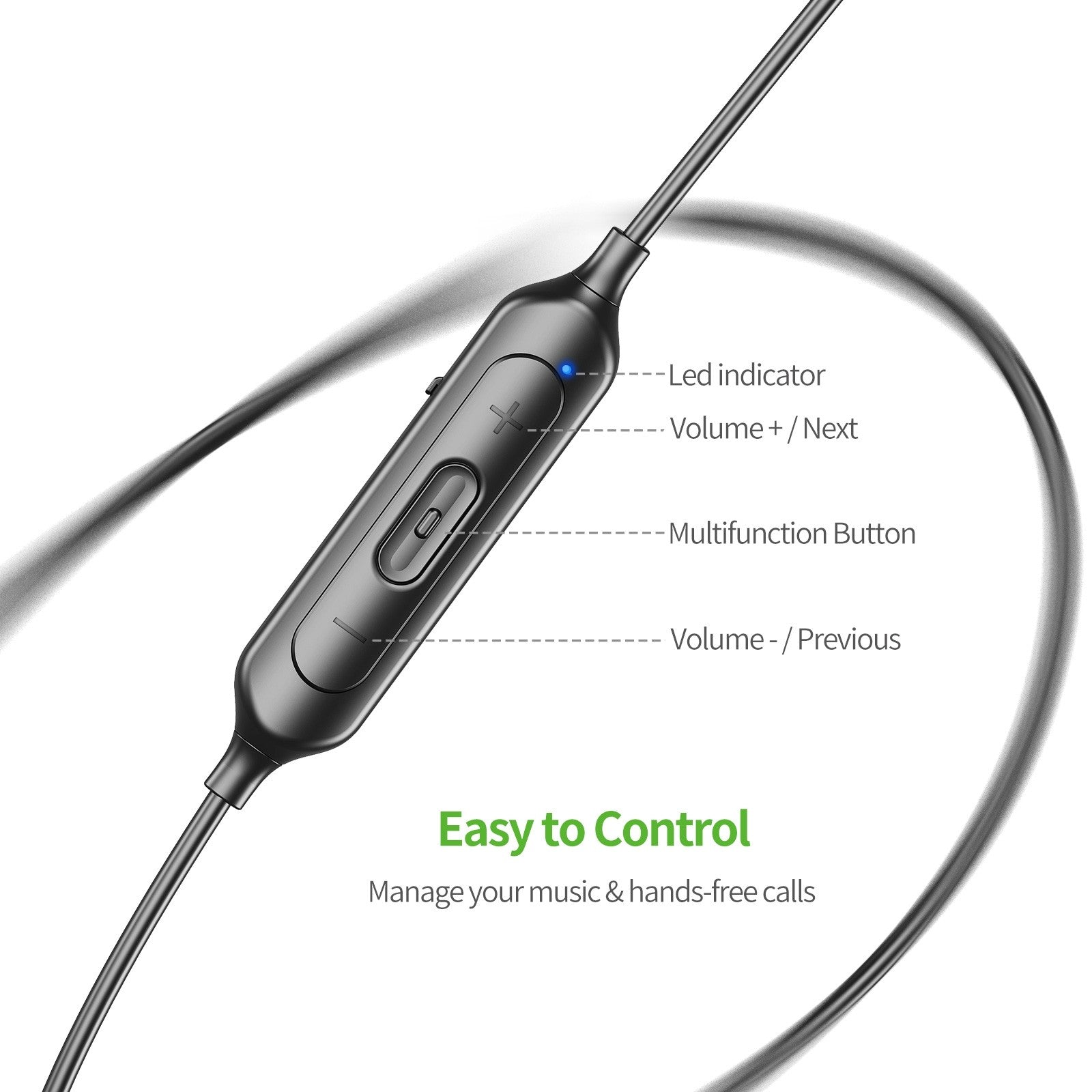 Headset Bluetooth Sport Metal Shell With Magnet Blue Color