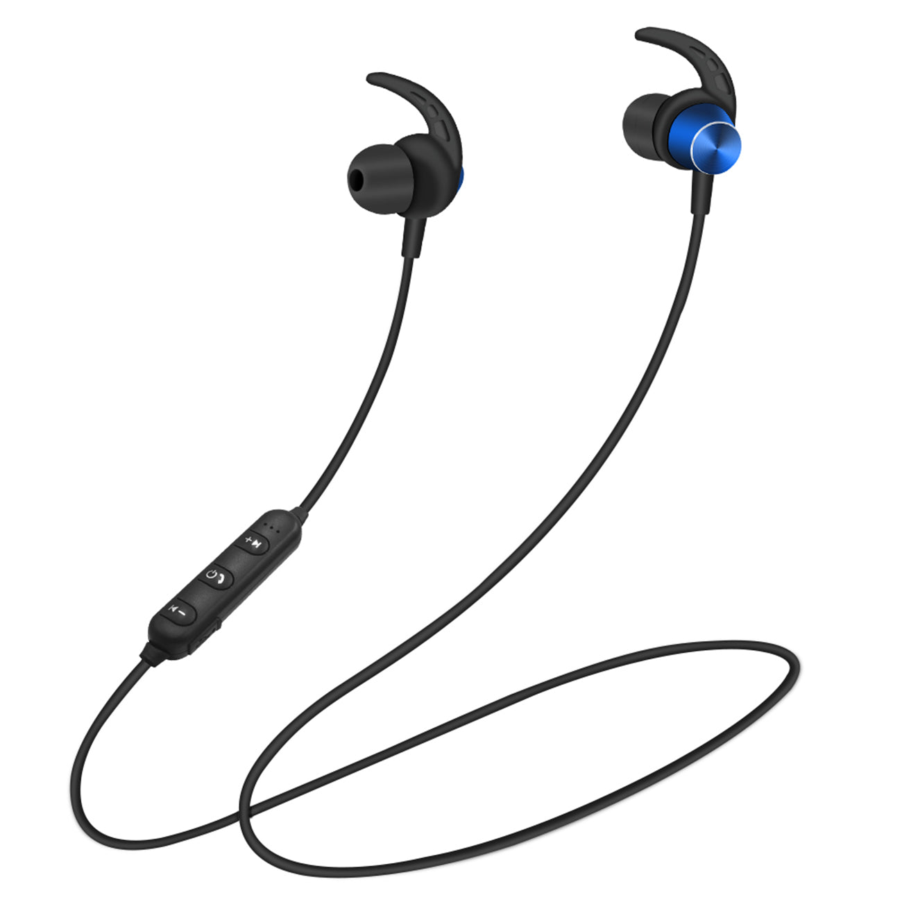 Earphone Headset Magnetic Bluetooth With Mic Navy Color