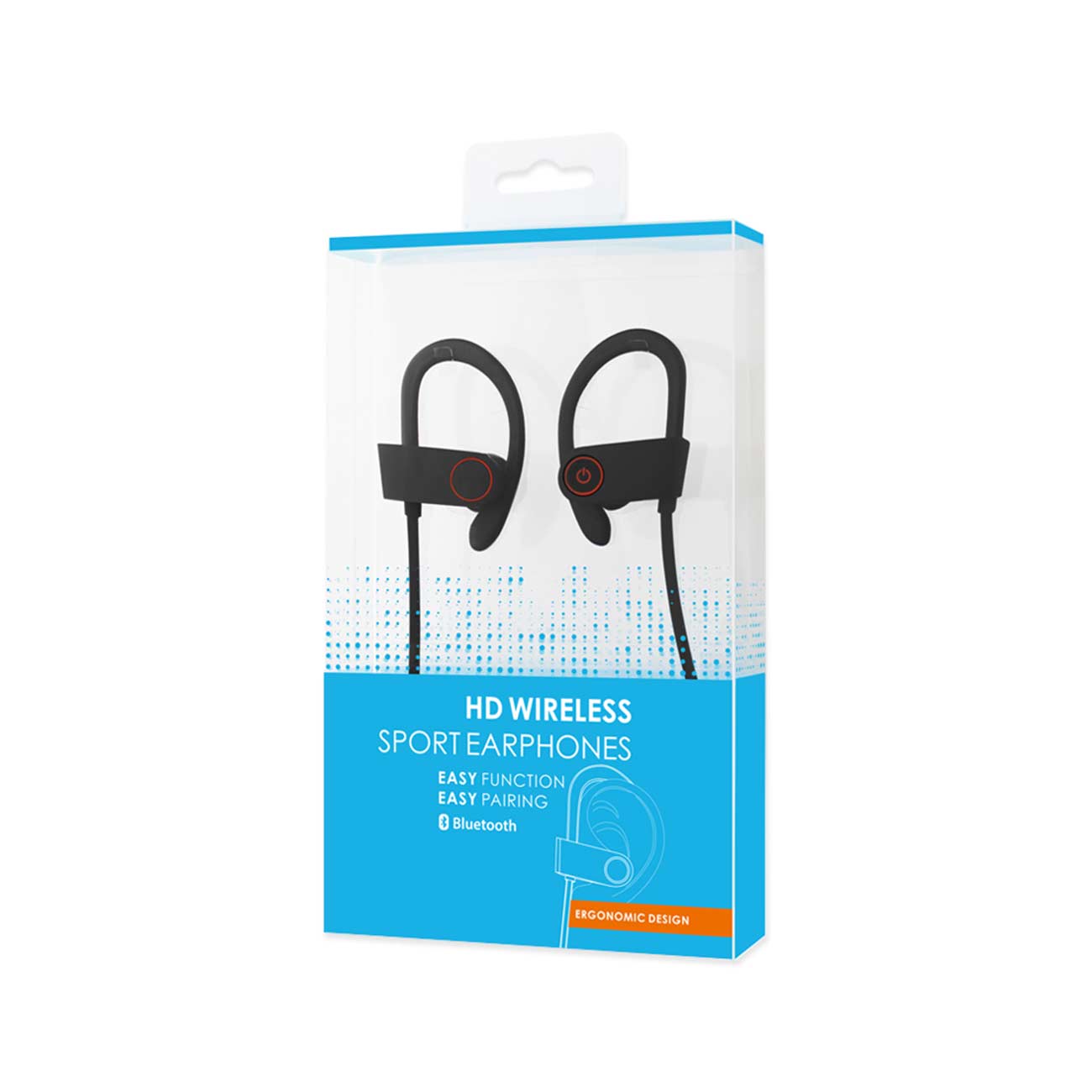 Headphones Bluetooth Universal Sport With HD Sound Quality And Sweat Proof Black Color