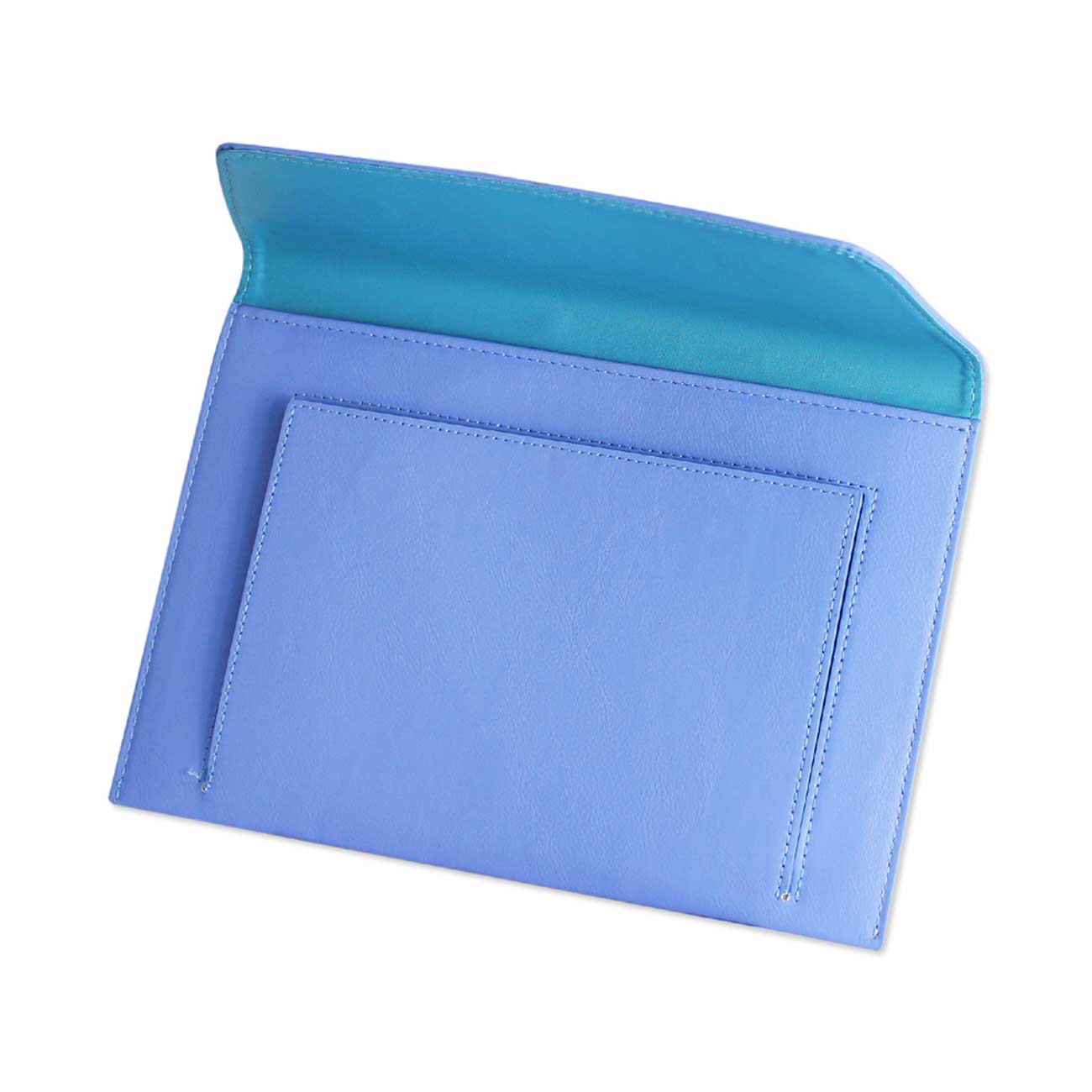 REIKO PREMIUM LEATHER CASE POUCH FOR 10.1INCHES IPADS AND TABLETS In BLUE