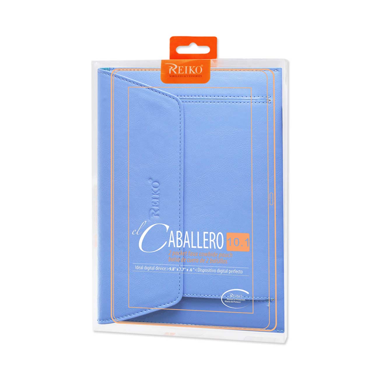 REIKO PREMIUM LEATHER CASE POUCH FOR 10.1INCHES IPADS AND TABLETS In BLUE