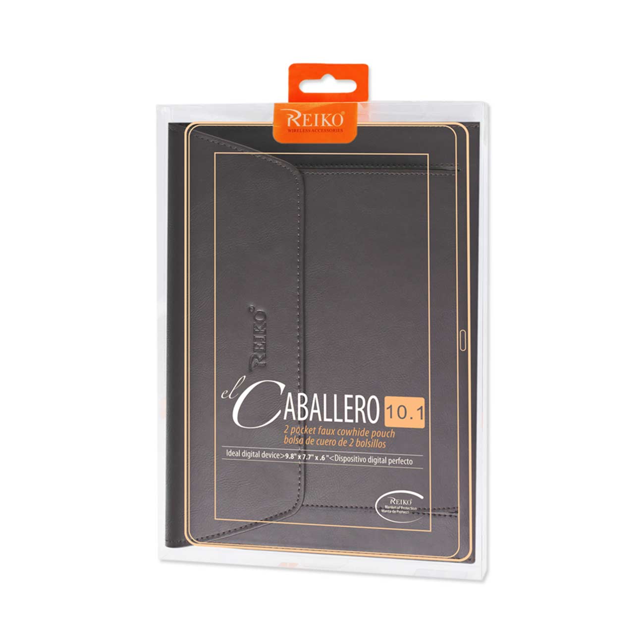 REIKO PREMIUM LEATHER CASE POUCH FOR 10.1INCHES IPADS AND TABLETS In BROWN