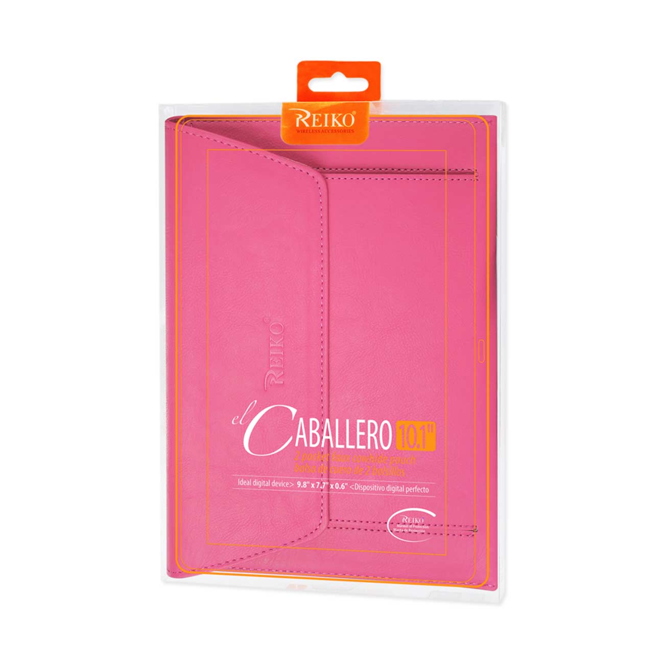 Reiko Premium Leather Case Pouch For 10.1Inches Ipads And Tabletshot Pink
