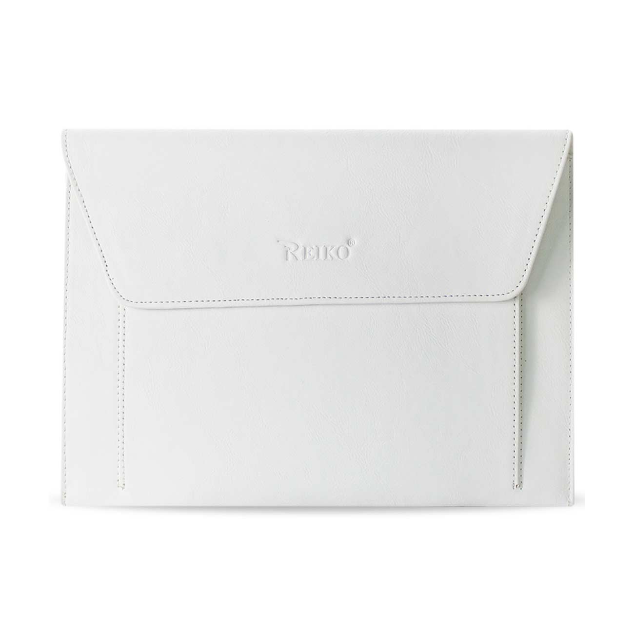 REIKO PREMIUM LEATHER CASE POUCH FOR 10.1INCHES IPADS AND TABLETS In WHITE