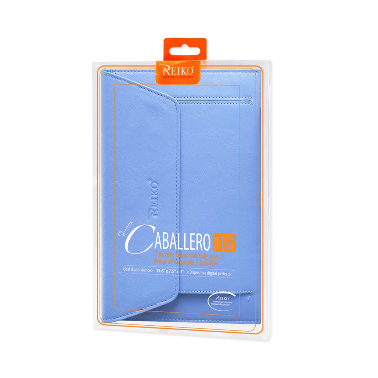 REIKO PREMIUM LEATHER CASE POUCH FOR 11.6INCHES IPADS AND TABLETS In BLUE