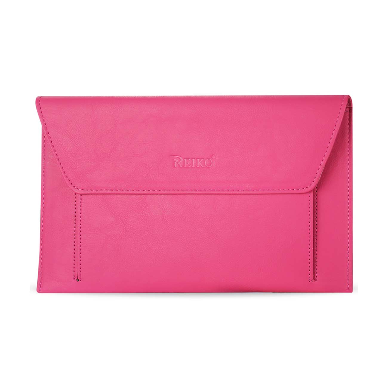 REIKO PREMIUM LEATHER CASE POUCH FOR 11.6INCHES IPADS AND TABLETS In HOT PINK