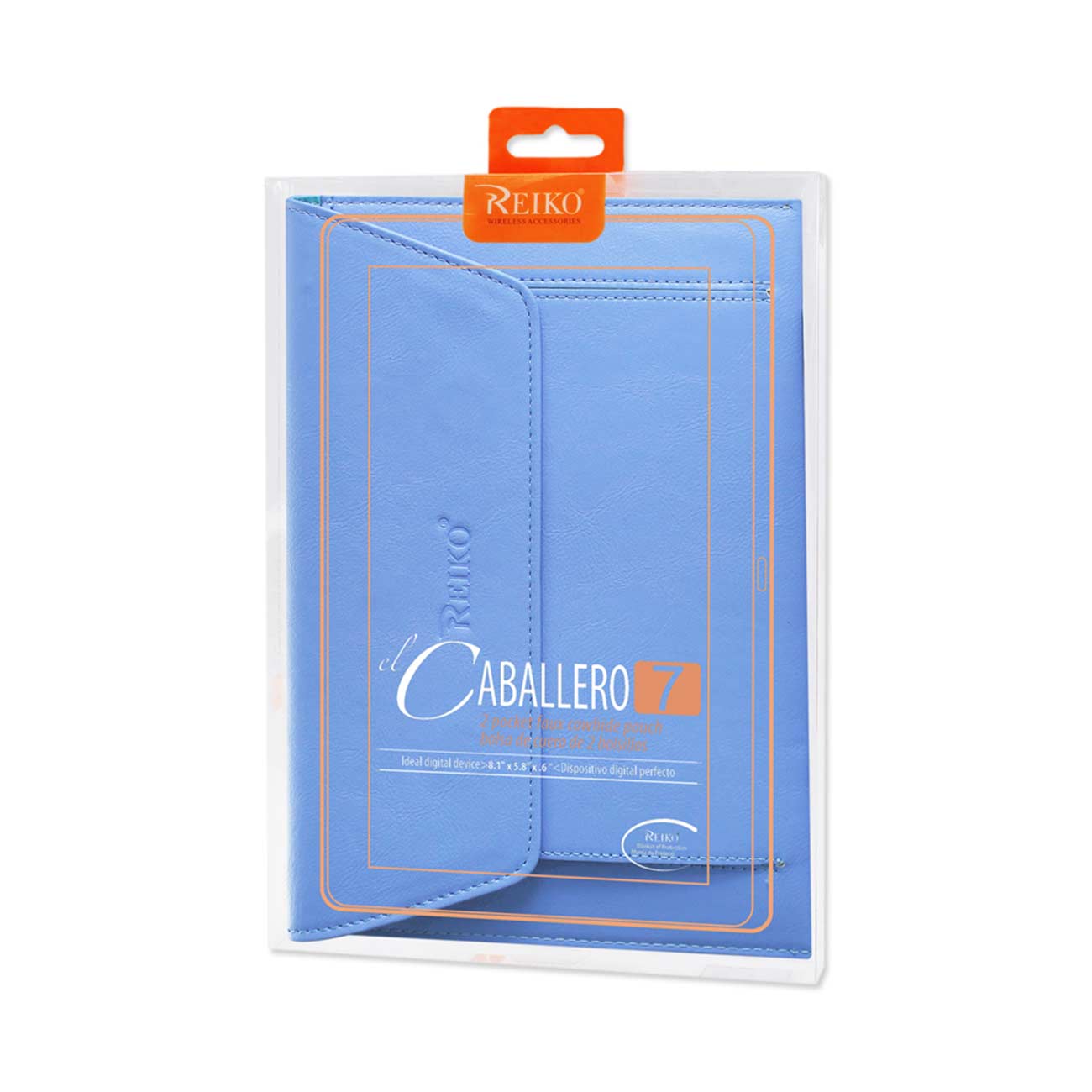 REIKO PREMIUM LEATHER CASE POUCH FOR 7INCHES IPADS AND TABLETS In BLUE