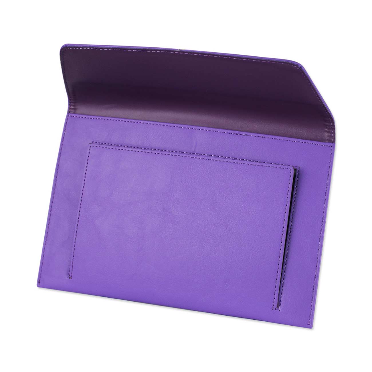 REIKO PREMIUM LEATHER CASE POUCH FOR 7INCHES IPADS AND TABLETS In PURPLE