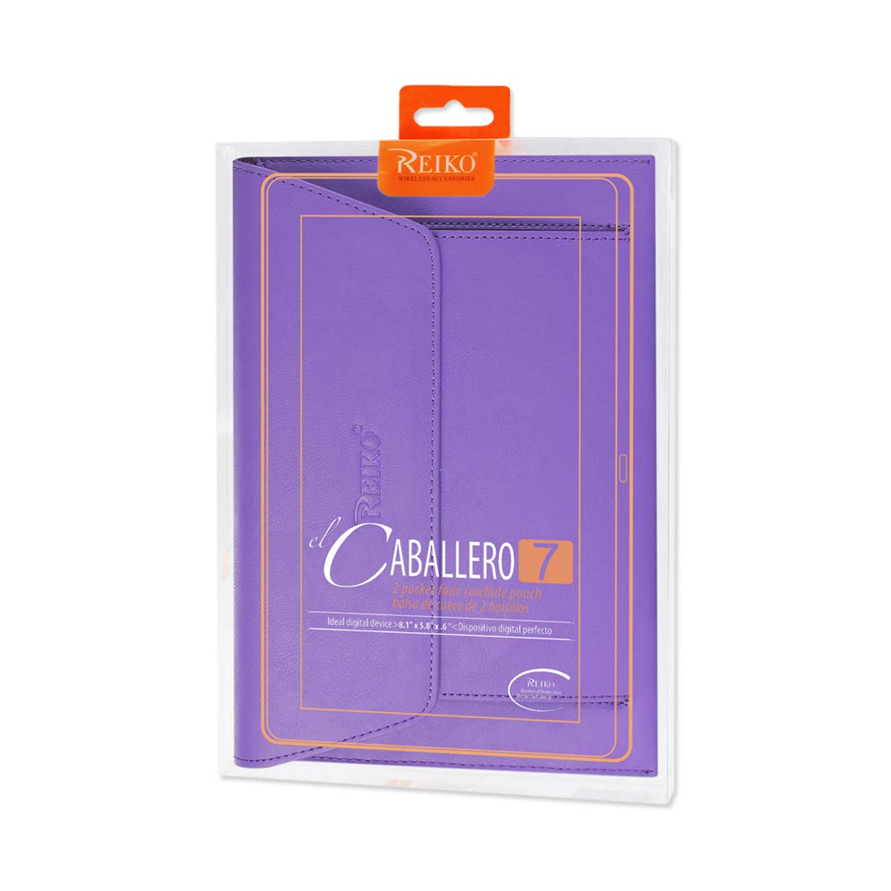 REIKO PREMIUM LEATHER CASE POUCH FOR 7INCHES IPADS AND TABLETS In PURPLE
