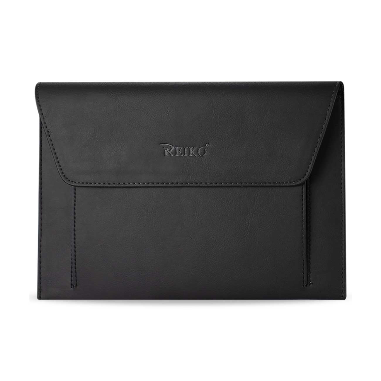 REIKO PREMIUM LEATHER CASE POUCH FOR 8.2INCHES IPADS AND TABLETS In BLACK