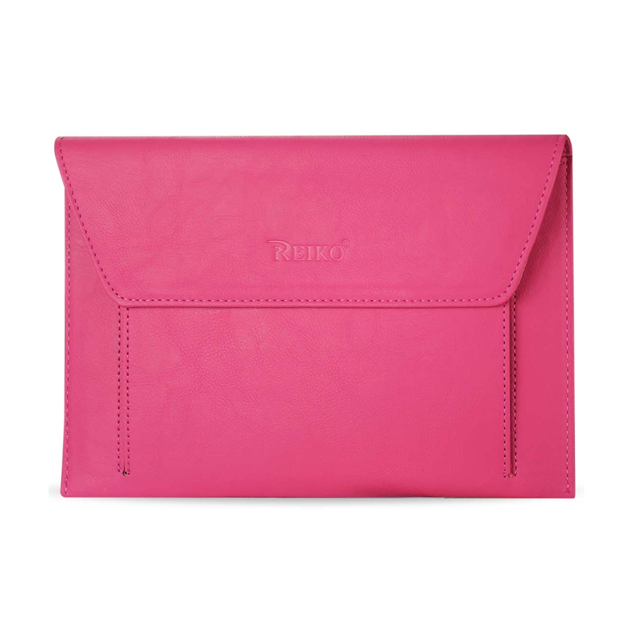 REIKO PREMIUM LEATHER CASE POUCH FOR 8.2INCHES IPADS AND TABLETS In HOT PINK