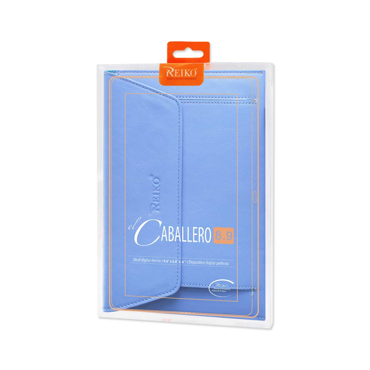 REIKO PREMIUM LEATHER CASE POUCH FOR 8.9INCHES IPADS AND TABLETS In BLUE