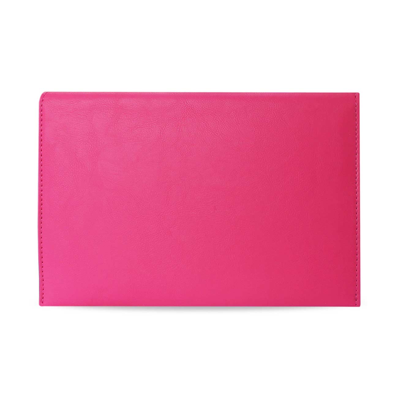 REIKO PREMIUM LEATHER CASE POUCH FOR 8.9INCHES IPADS AND TABLETS In HOT PINK