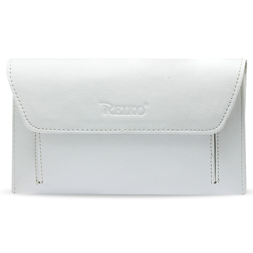 Reiko Universal High Quality Leather Case For For 5.94 X 3.17 X 0.37 Inches Devices In White