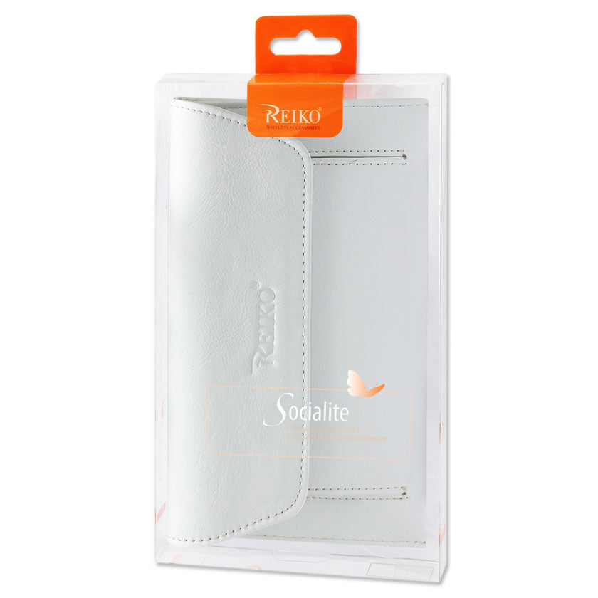 Reiko Universal High Quality Leather Case For For 5.94 X 3.17 X 0.37 Inches Devices In White