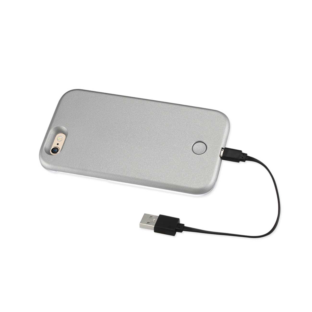 Case Illuminated LED Selfie Light Up iPhone 6/ 6S Silver Color