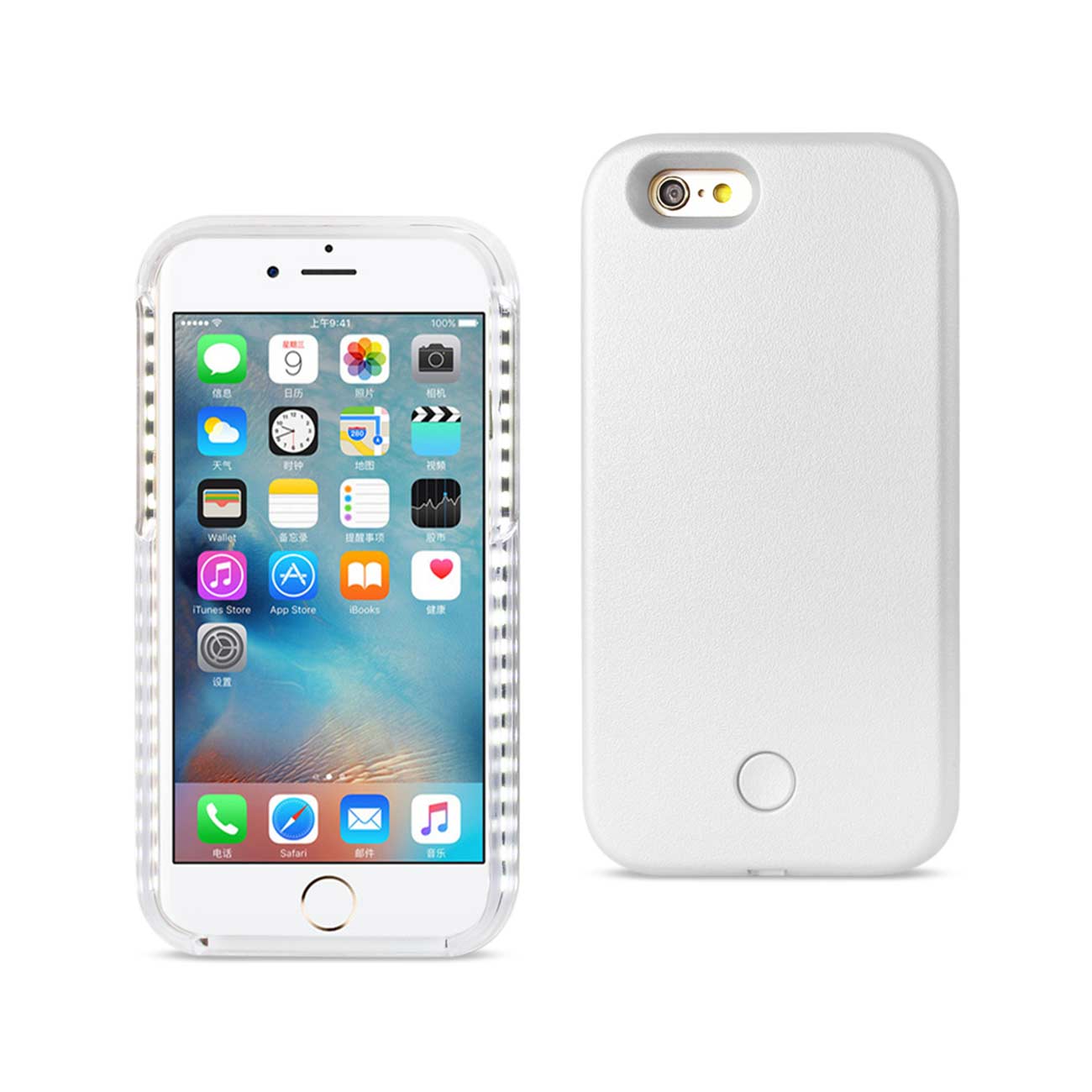 Case Illuminated LED Selfie Light Up iPhone 6/ 6S White Color