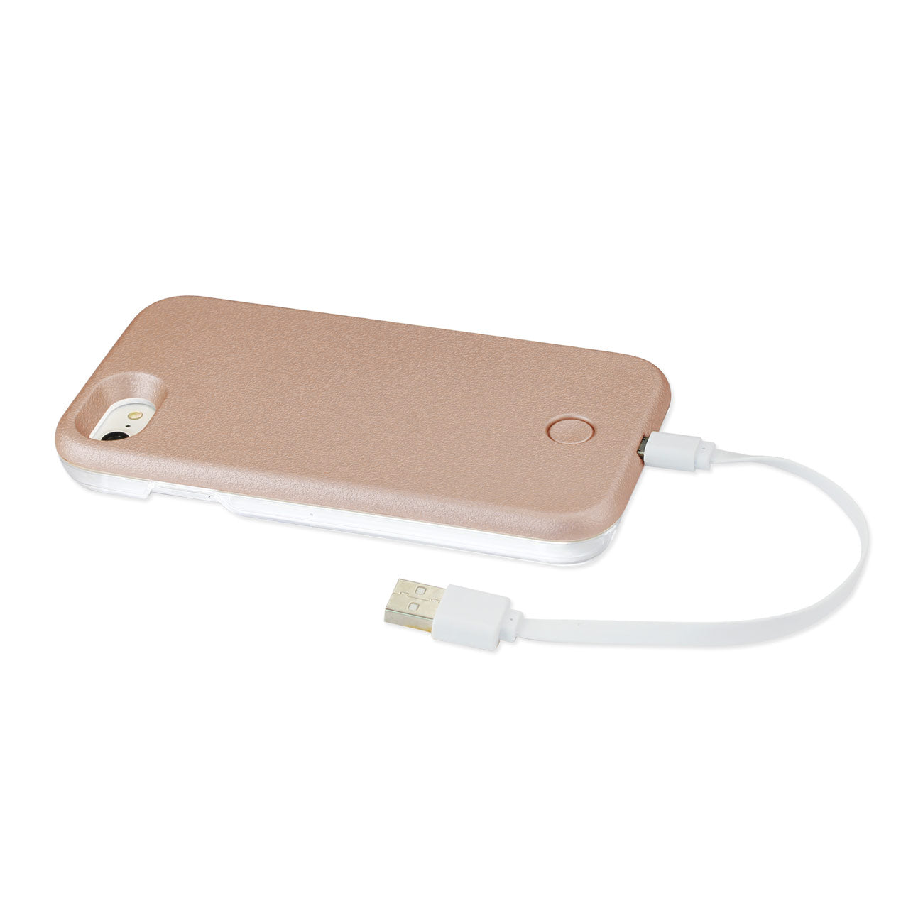 Case Illuminated LED Selfie Light Up iPhone 7/ 8/ SE2 Rose Gold Color
