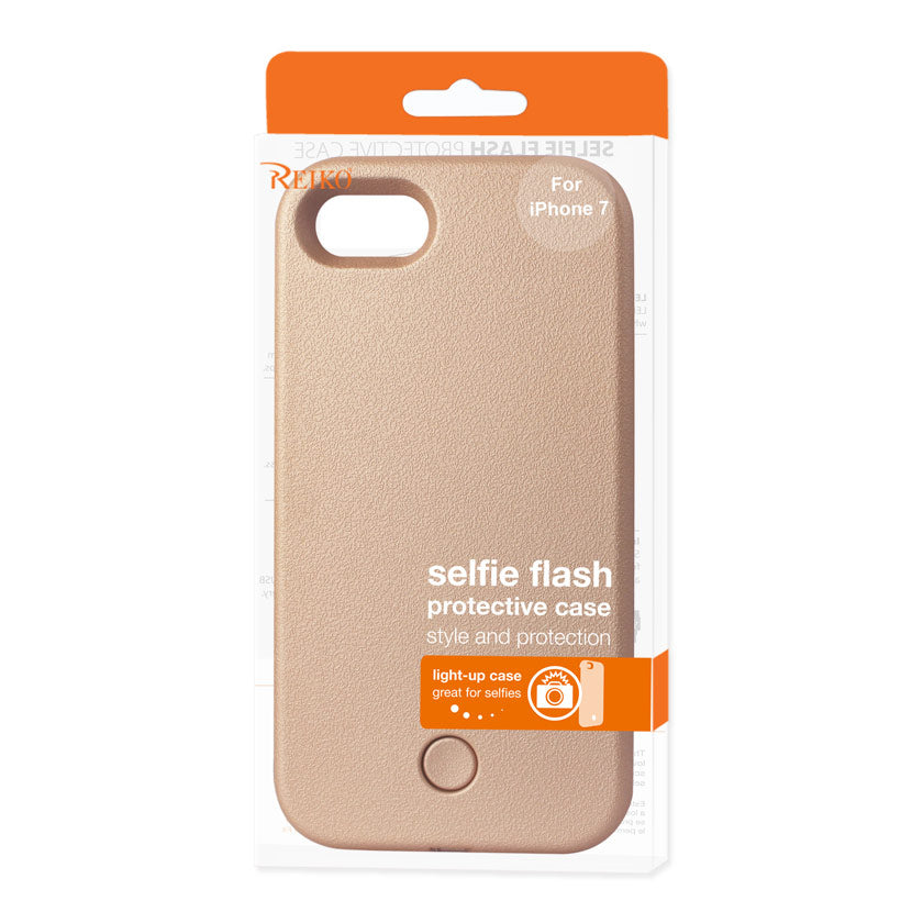 Case Illuminated LED Selfie Light Up iPhone 7/ 8/ SE2 Rose Gold Color