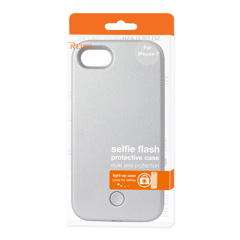 Case Illuminated LED Selfie Light Up iPhone 7/ 8/ SE2 Silver Color