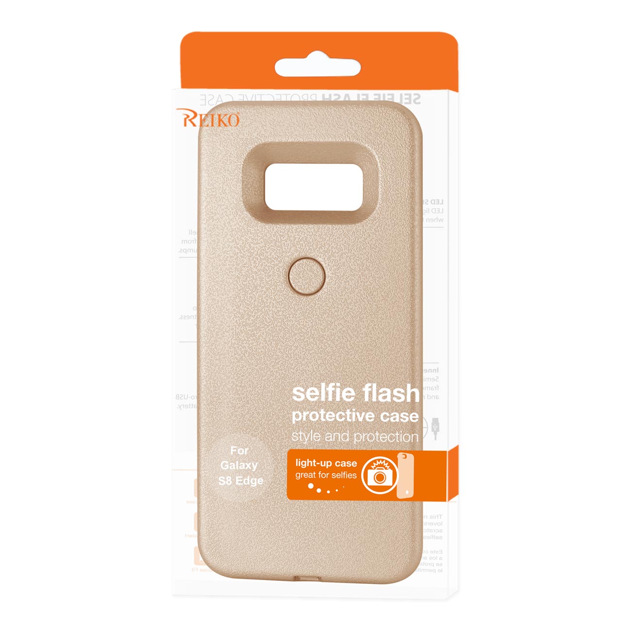 SAMSUNG GALAXY S8 EDGE/S8 Plus LED SELFIE LIGHT UP ILLUMINATED CASE IN ROSE GOLD
