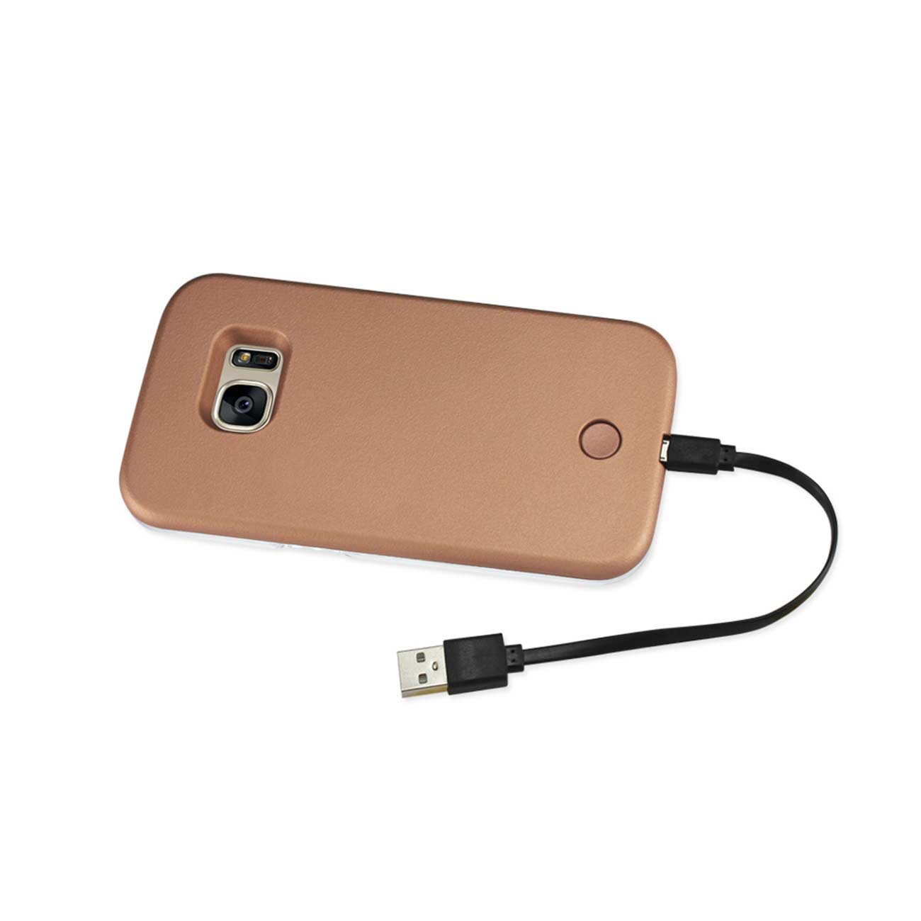 SAMSUNG GALAXY S7 LED SELFIE LIGHT UP ILLUMINATED CASE IN ROSE GOLD
