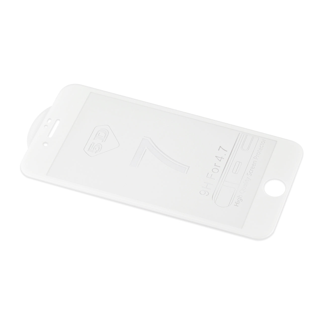 Glass Screen Protective Film Tempered HD Full Coverage 3D iPhone 7/ 8/ SE2 White
