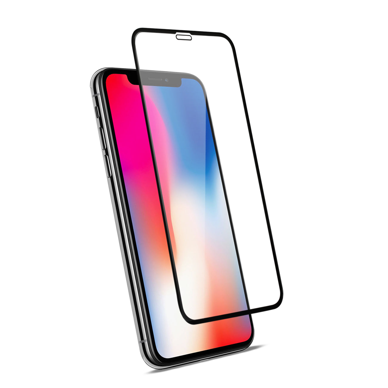 iPhone X Screen Tempered Glass 3D full coverage HD Clear Protective Film In Black