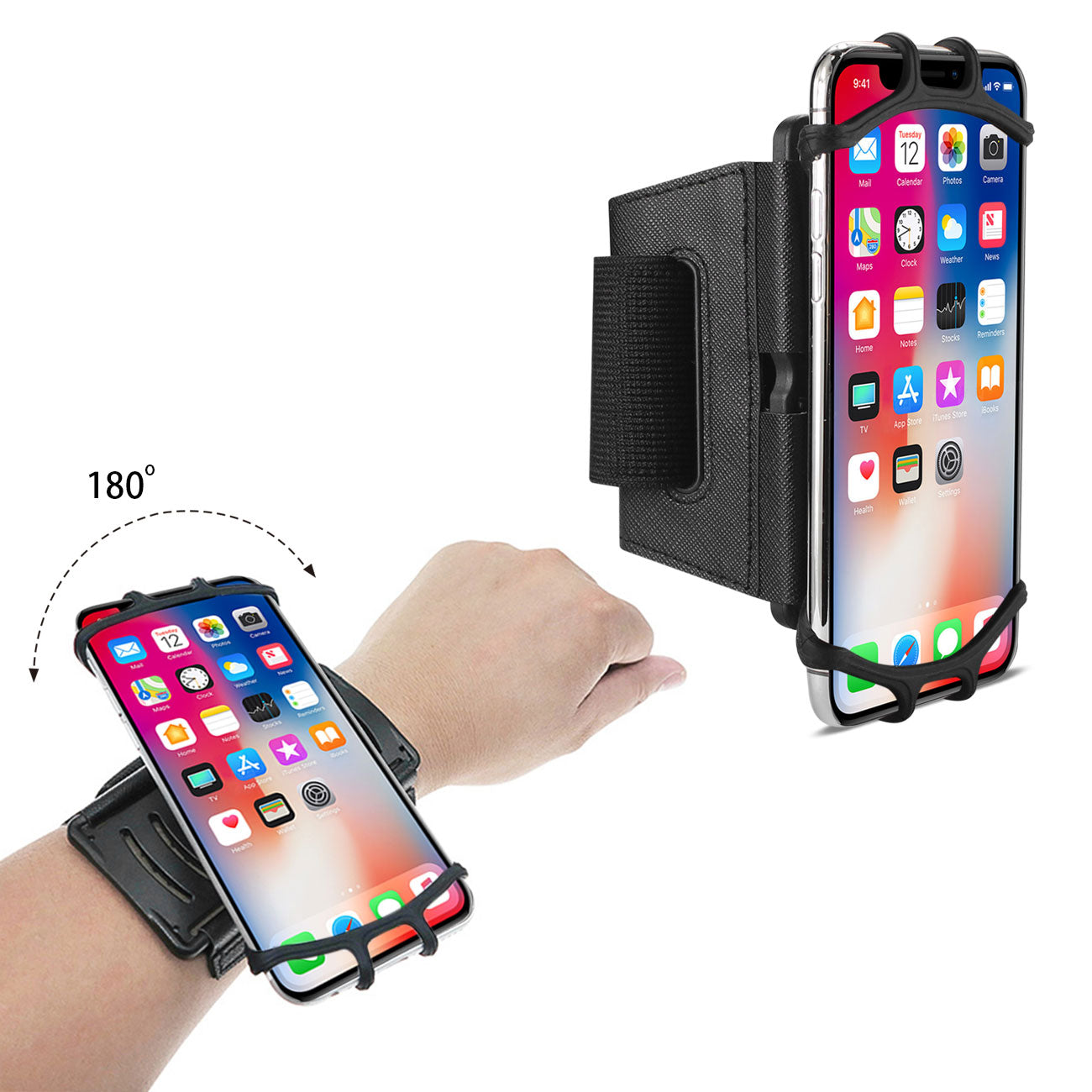 Armband Smart Phone for Sports With Key Holder Fits Phone From 4 Inch to 6 Inch Black Color