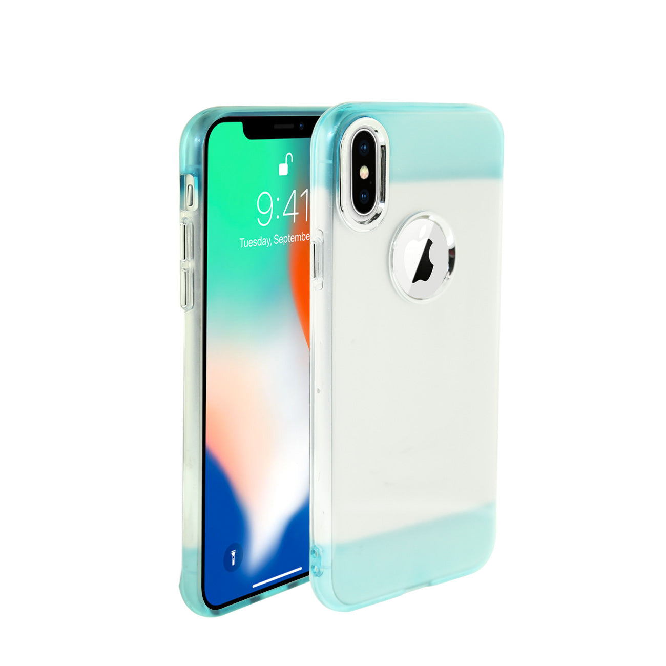 Cover Bumper TPU Soft Protective Flexible Colorful Apple iPhone X 5.8 Blue Color