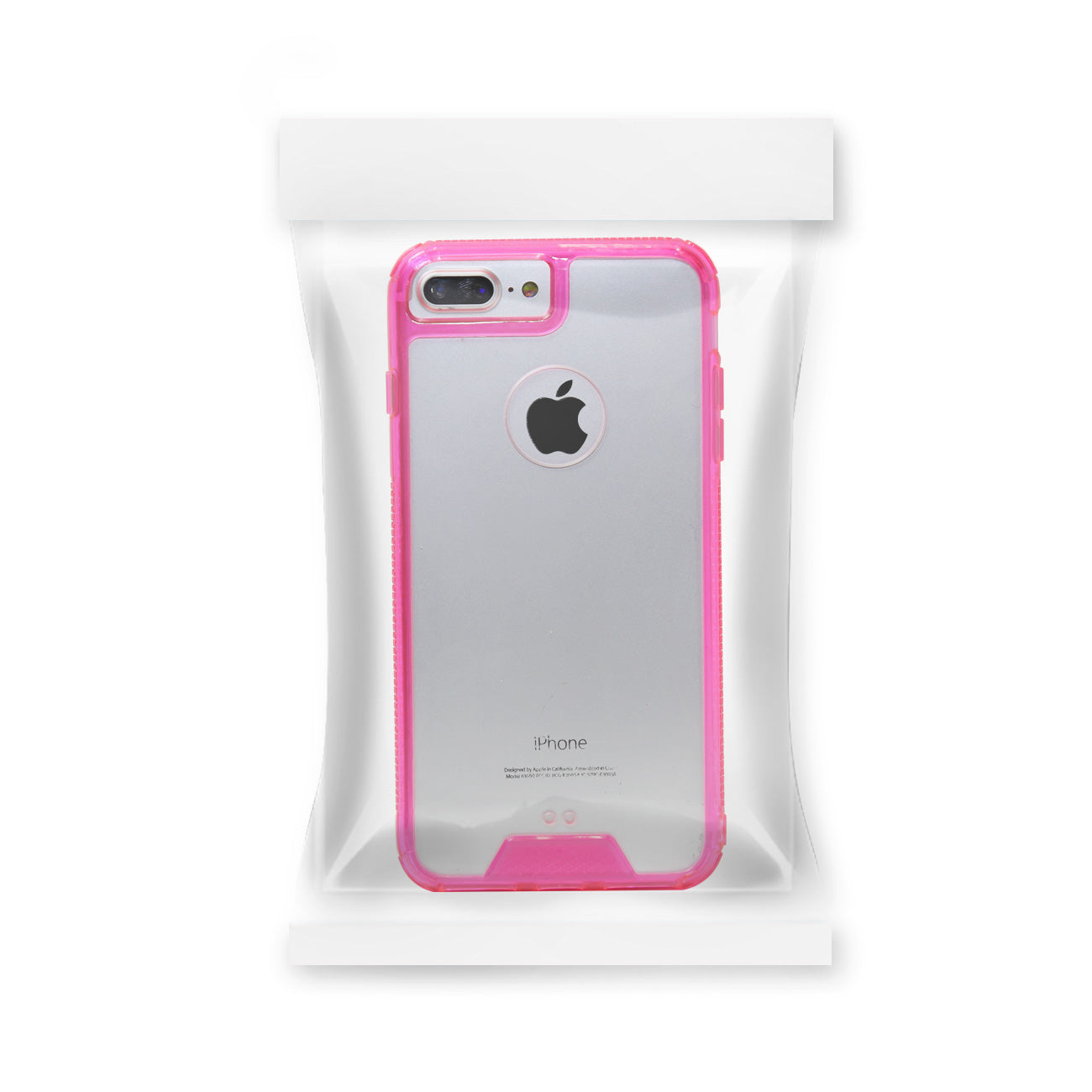 Back Cover Bumper TPU Slim iPhone 7 Plus/ 8 Plus Clear Hot Pink Color
