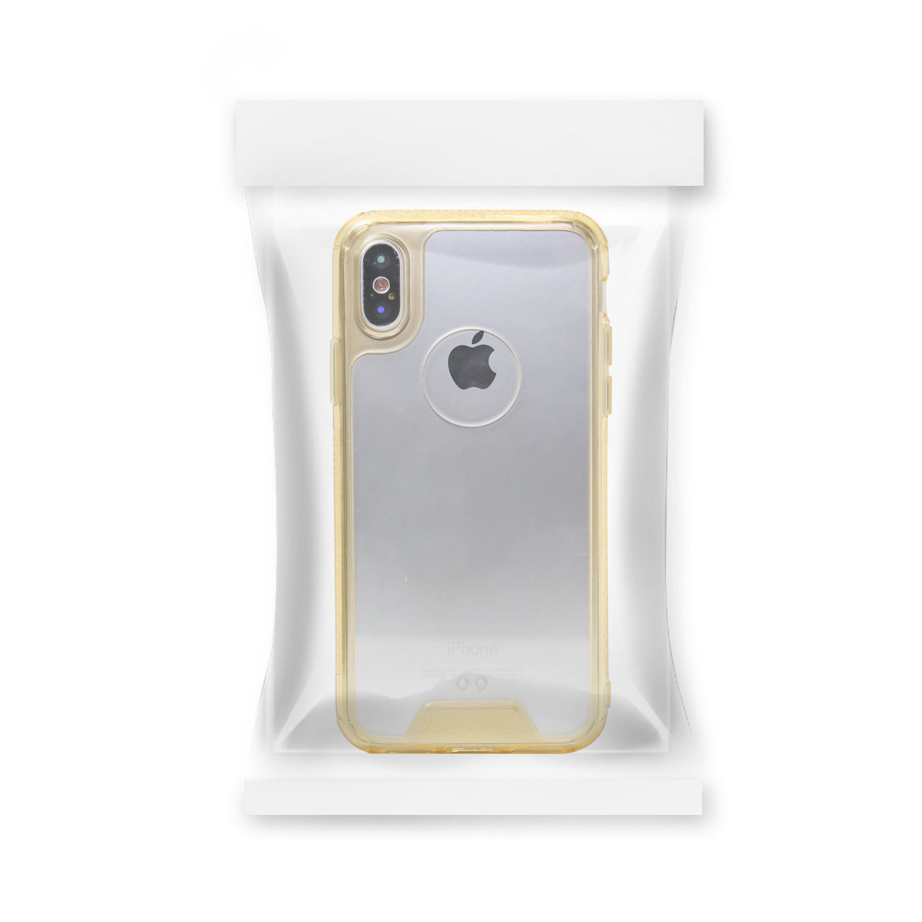 iPhone X Slim Bumper TPU Back Cover In Clear Gold