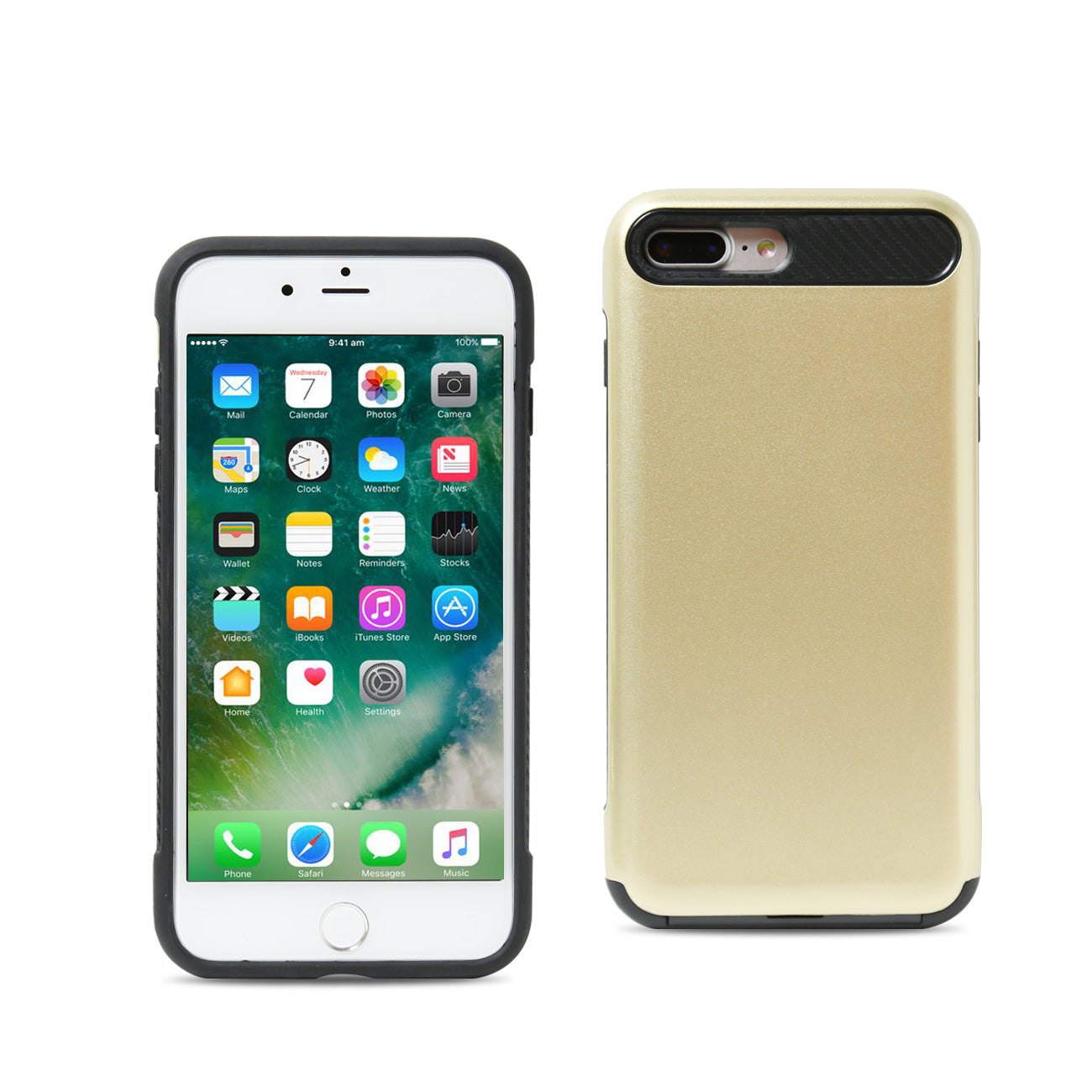 Case Protective Hybrid Dual Layer iPhone 7/ 8/ SE2 Gold Color