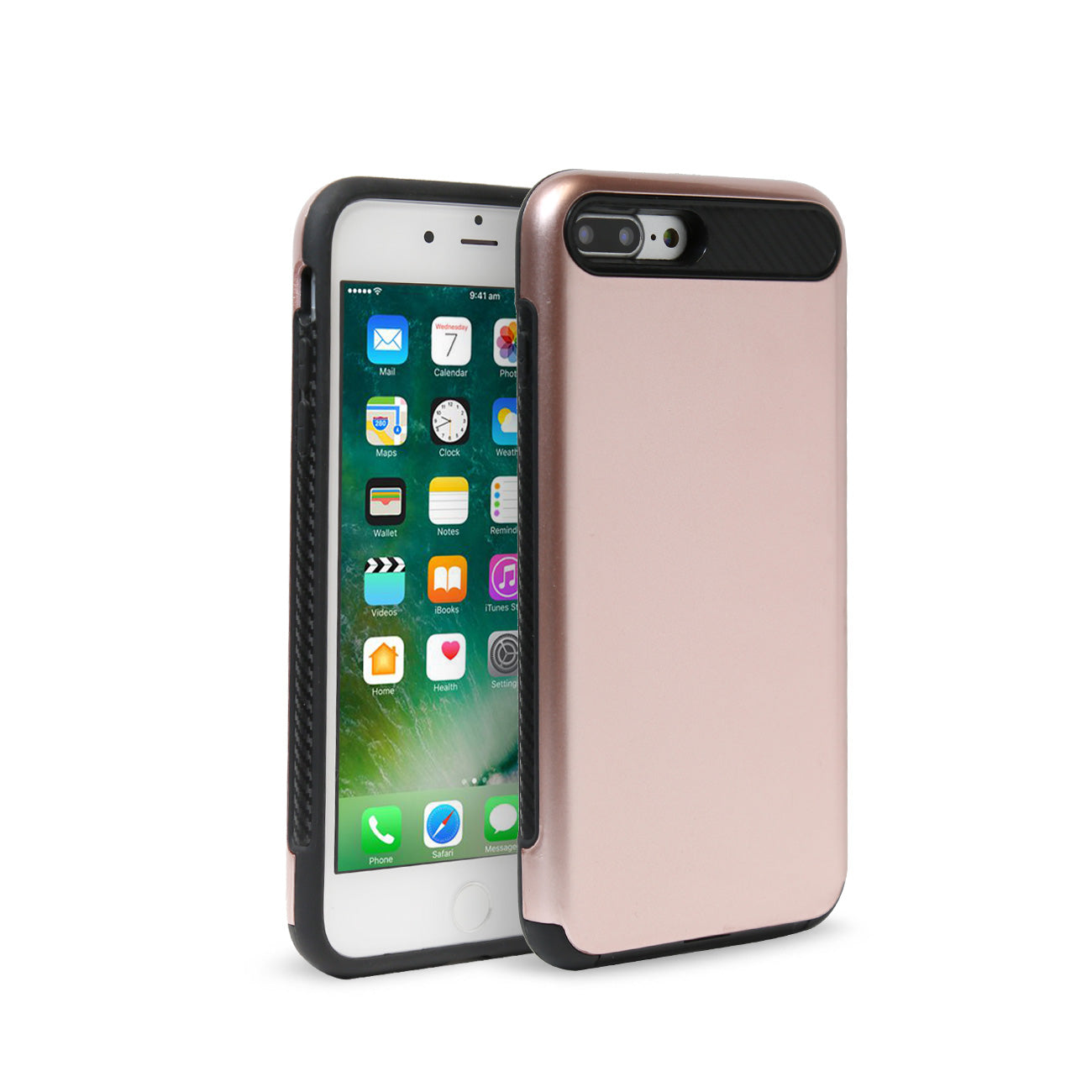 Case Protective Hybrid Dual Layer iPhone 7/ 8/ SE2 Rose Gold Color