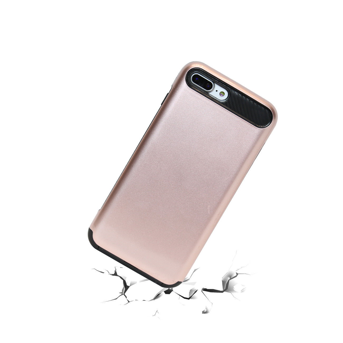 Case Protective Hybrid Dual Layer iPhone 7/ 8/ SE2 Rose Gold Color
