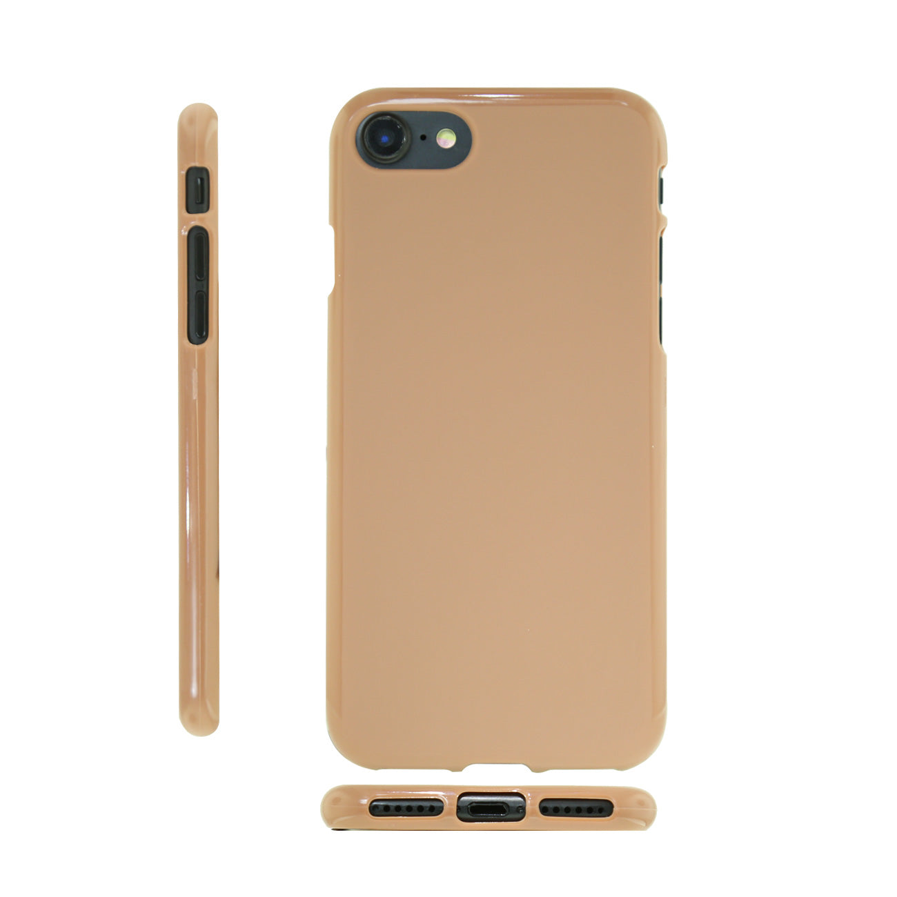 Case Slim Colorful Jelly iPhone 7/ 8/ SE2 Brown Color