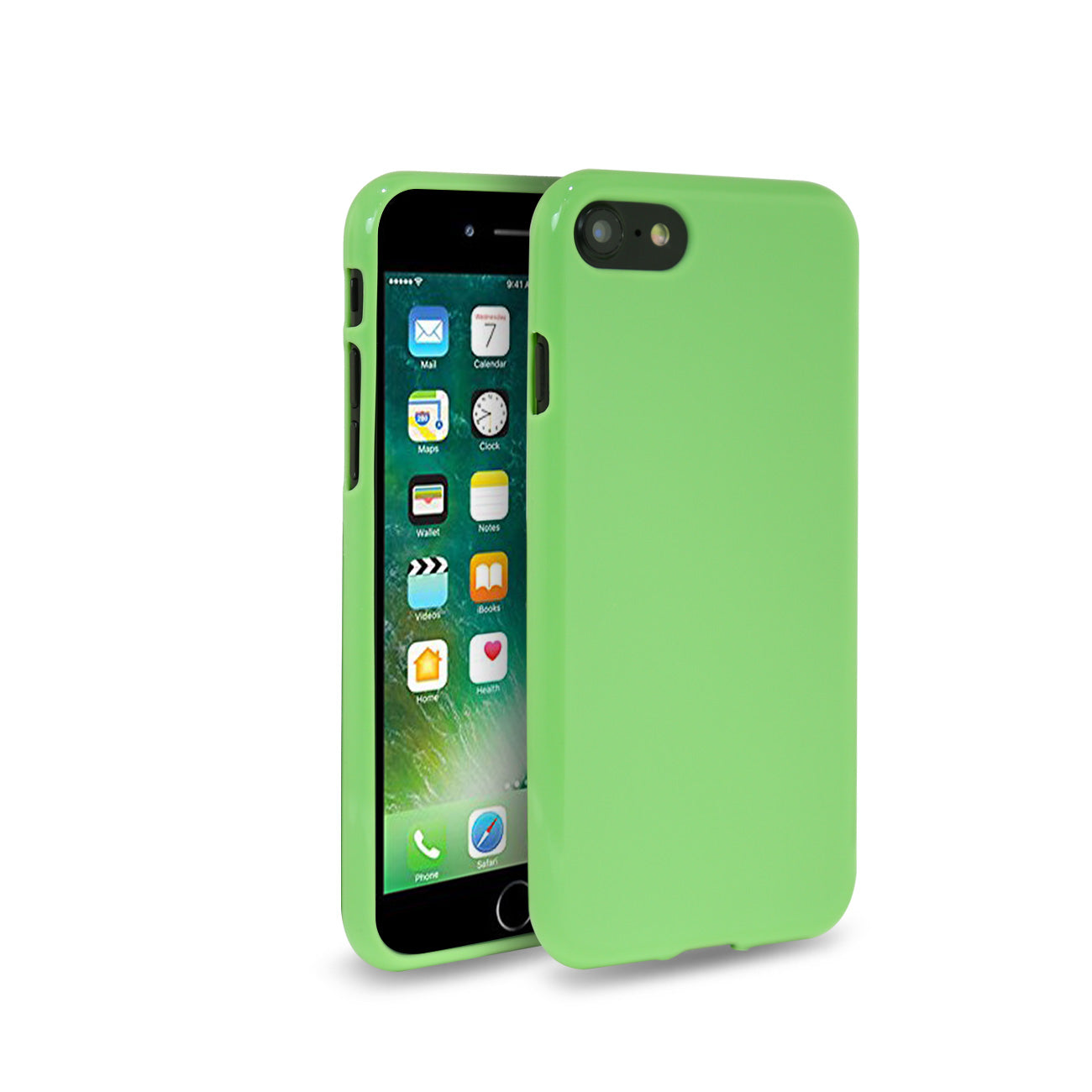 Case Slim Colorful Jelly iPhone 7 Plus/ 8 Plus Green Color
