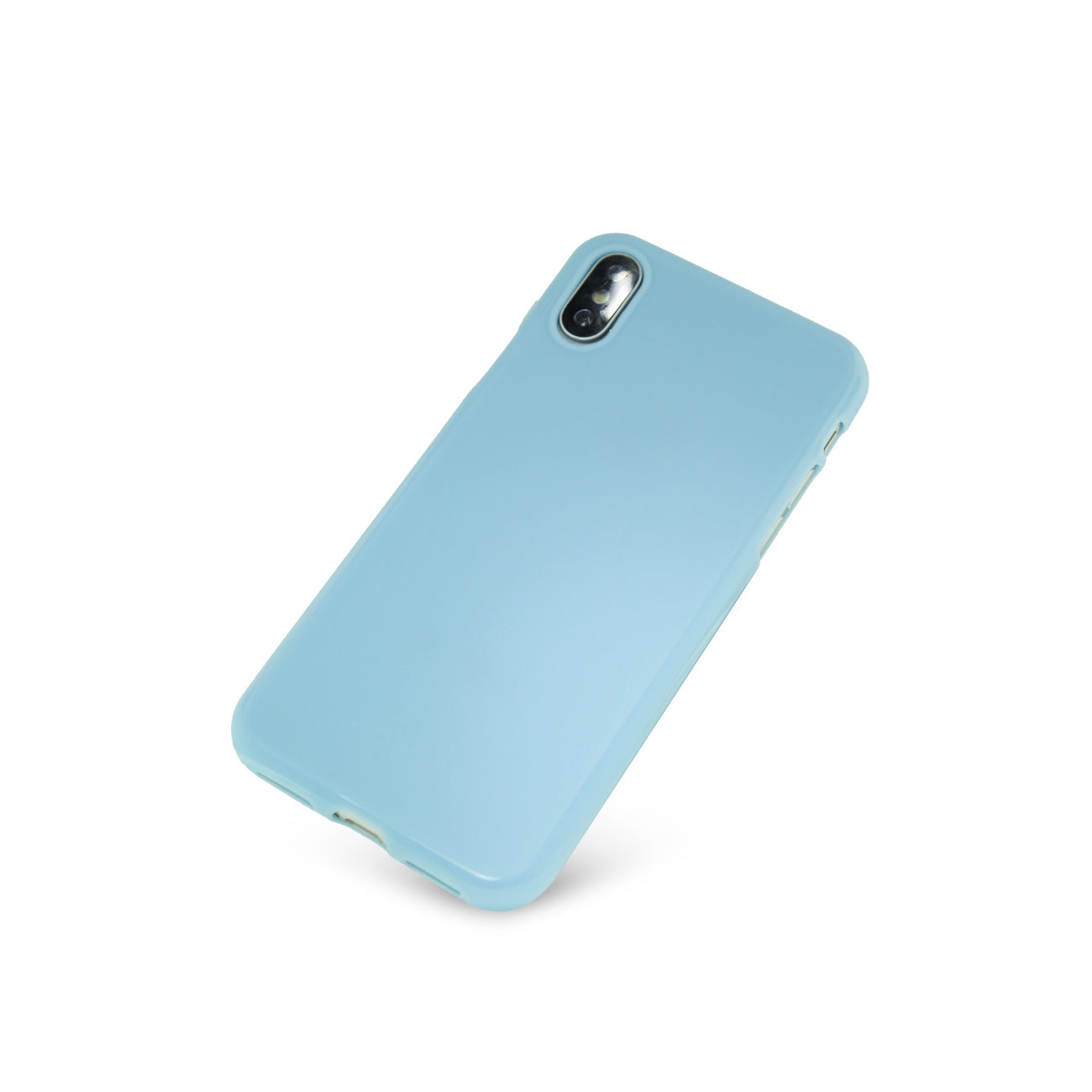 iPhone X Slim Colorful Jelly Case In Blue