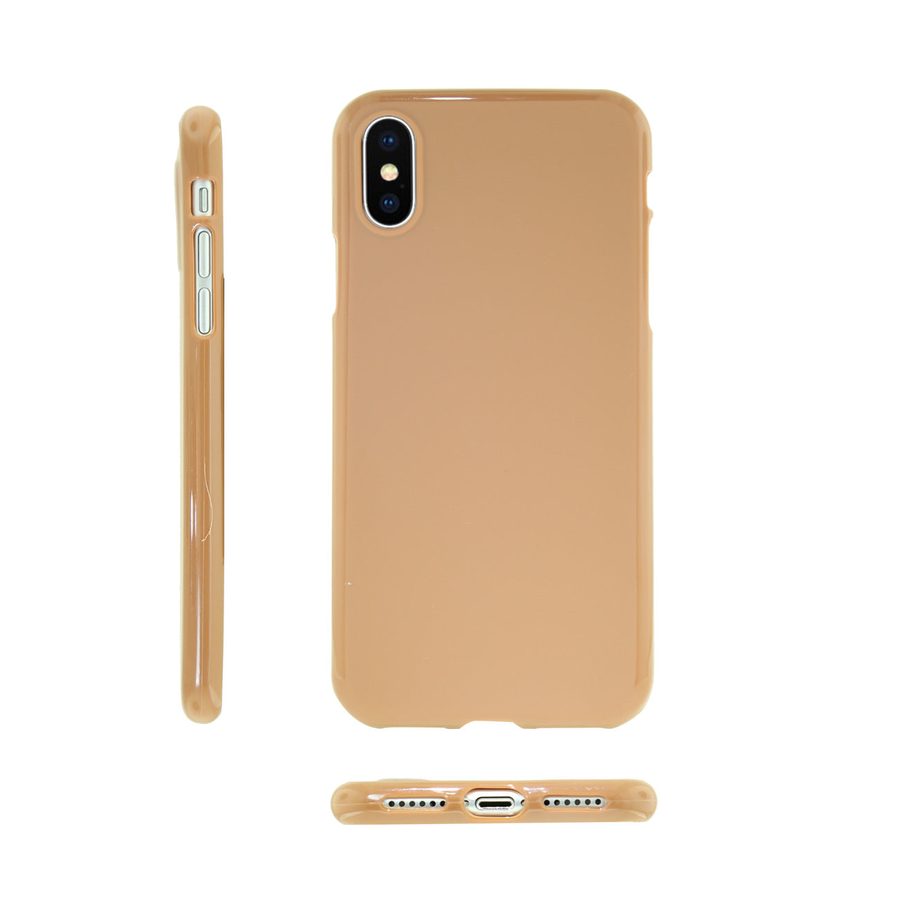 iPhone X Slim Colorful Jelly Case In Brown