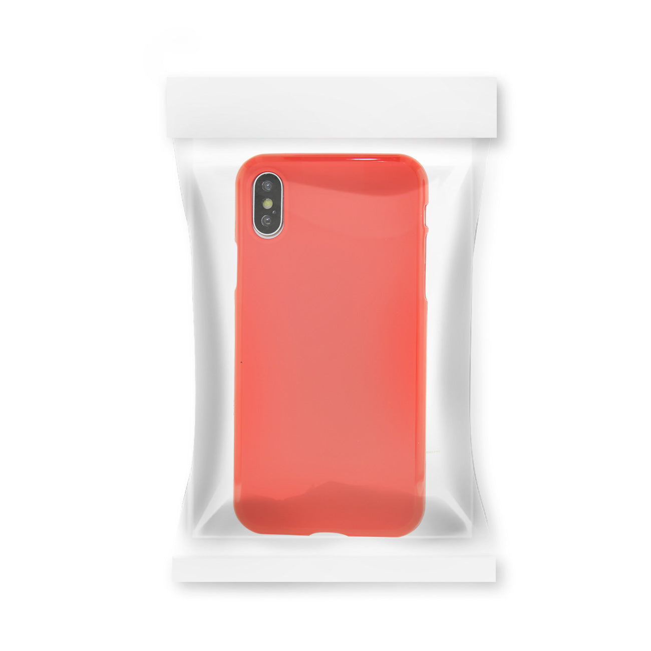 iPhone X Slim Colorful Jelly Case In Red