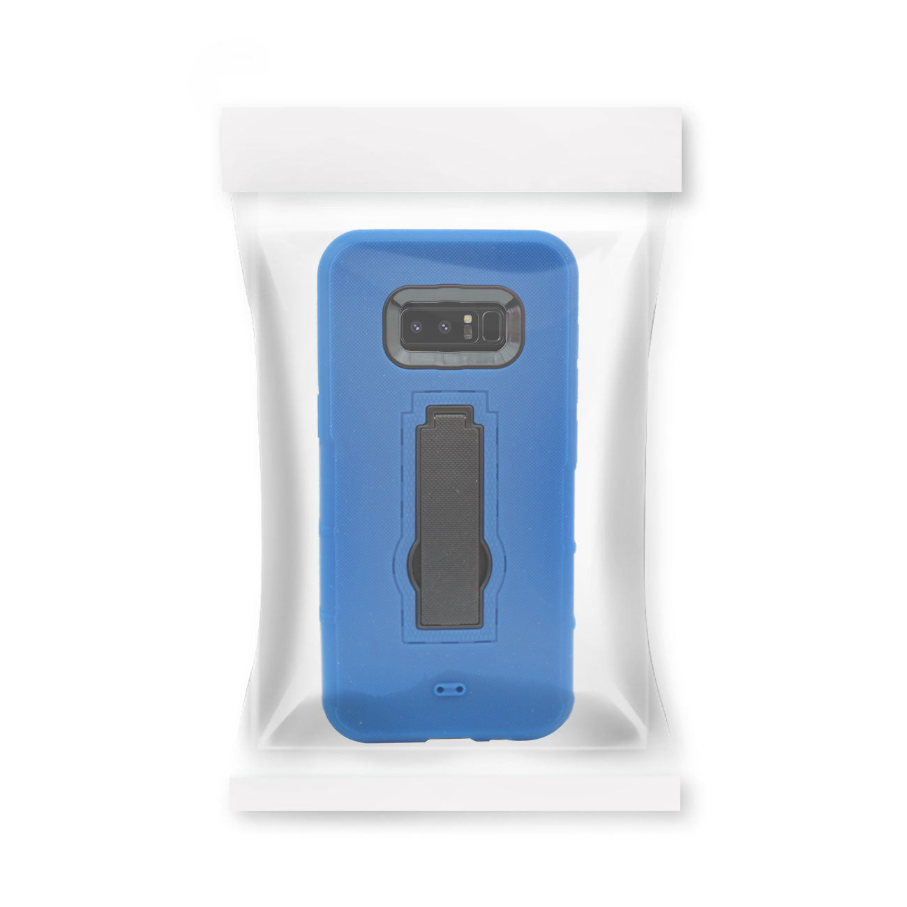 Case Protective Hybrid Dual Layer Kick-Stand Samsung Galaxy Note 8 Blue Color.