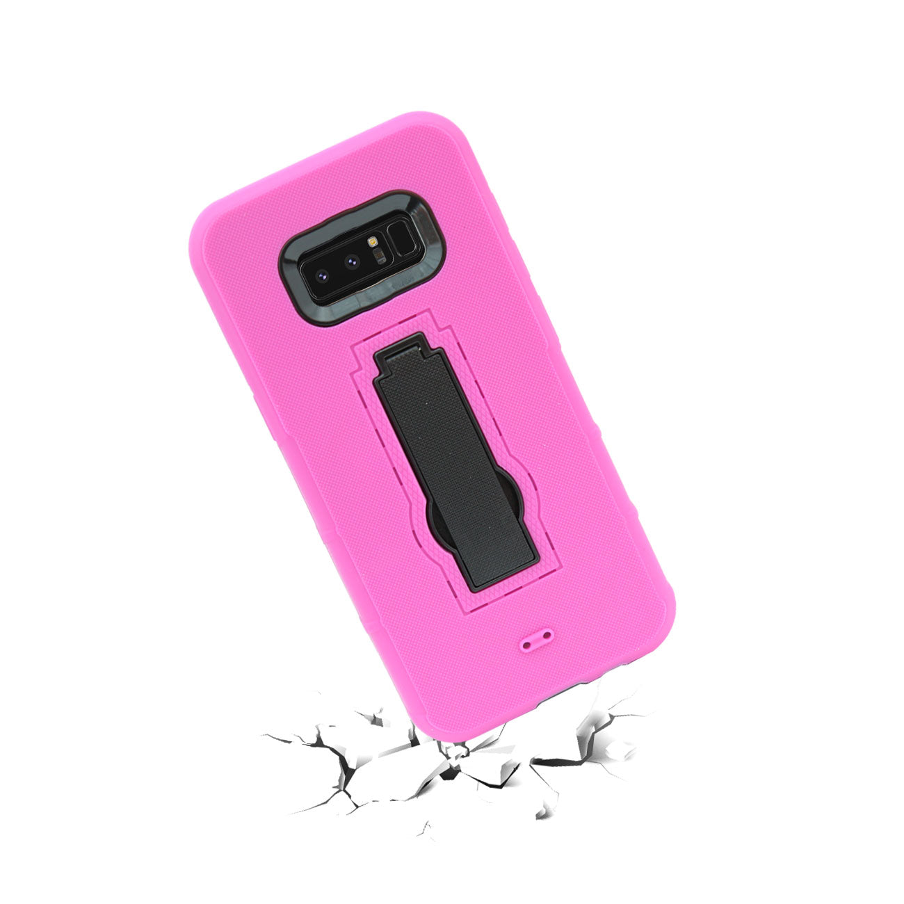 Case Protective Hybrid Dual Layer Kick-Stand Samsung Galaxy Note 8 Hot Pink Color