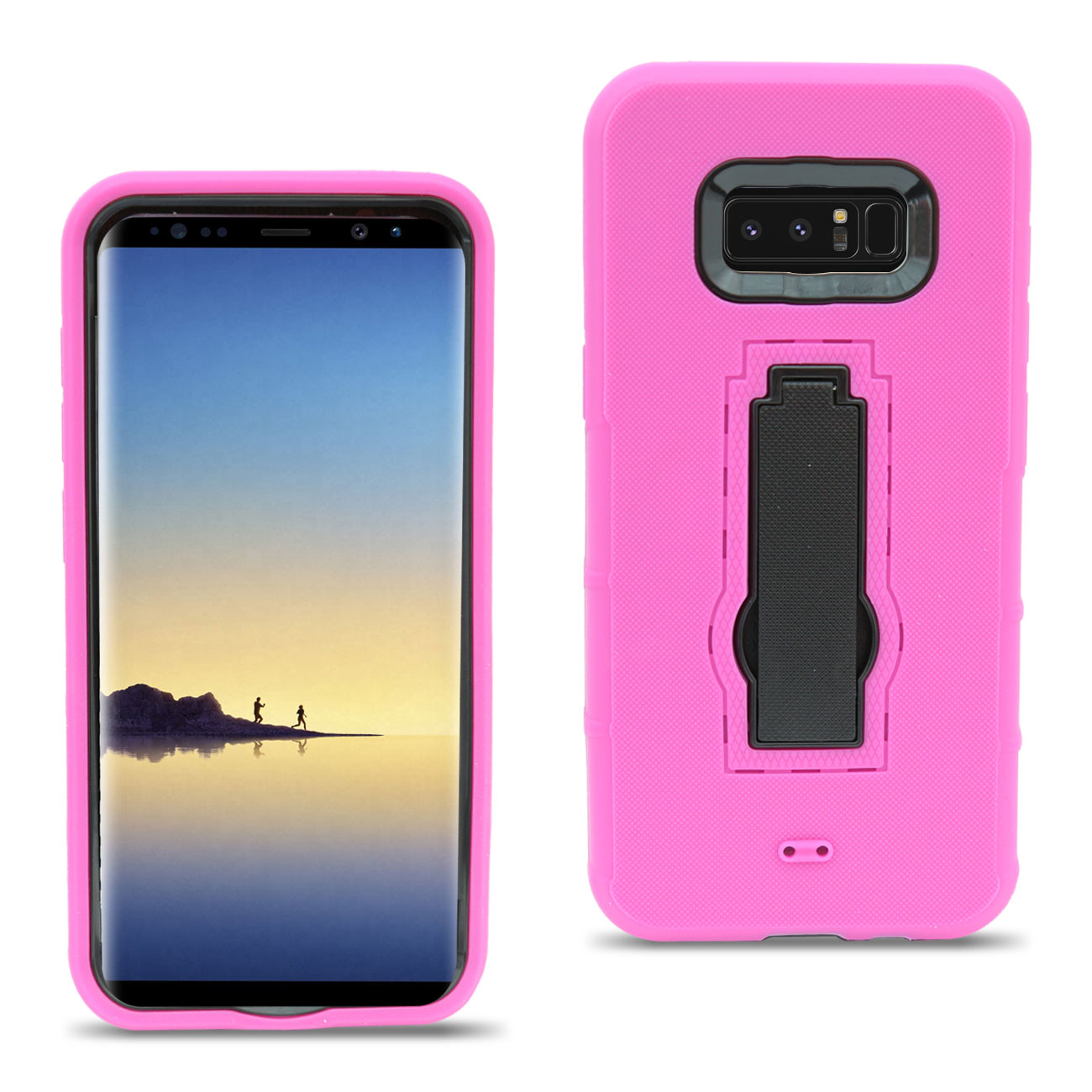 Case Protective Hybrid Dual Layer Kick-Stand Samsung Galaxy S8 EDGE/ S8 Plus Hot Pink Color