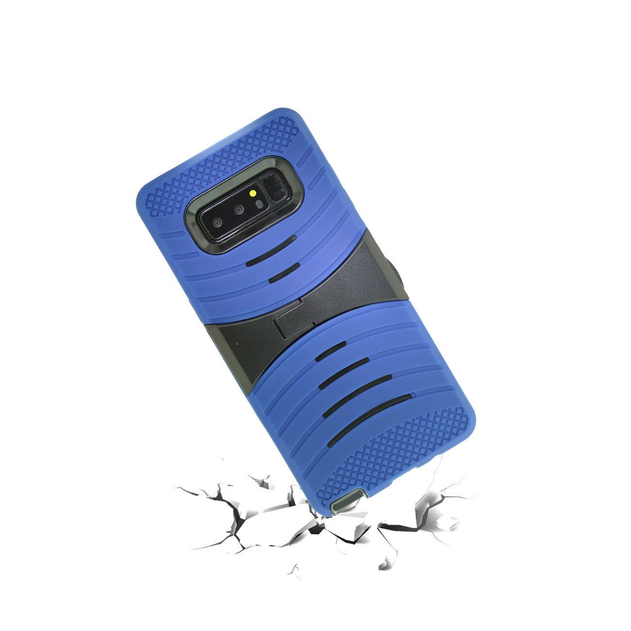 Case Protective Hybrid Dual Layer Kick-Stand Samsung Galaxy Note 8 Blue Color