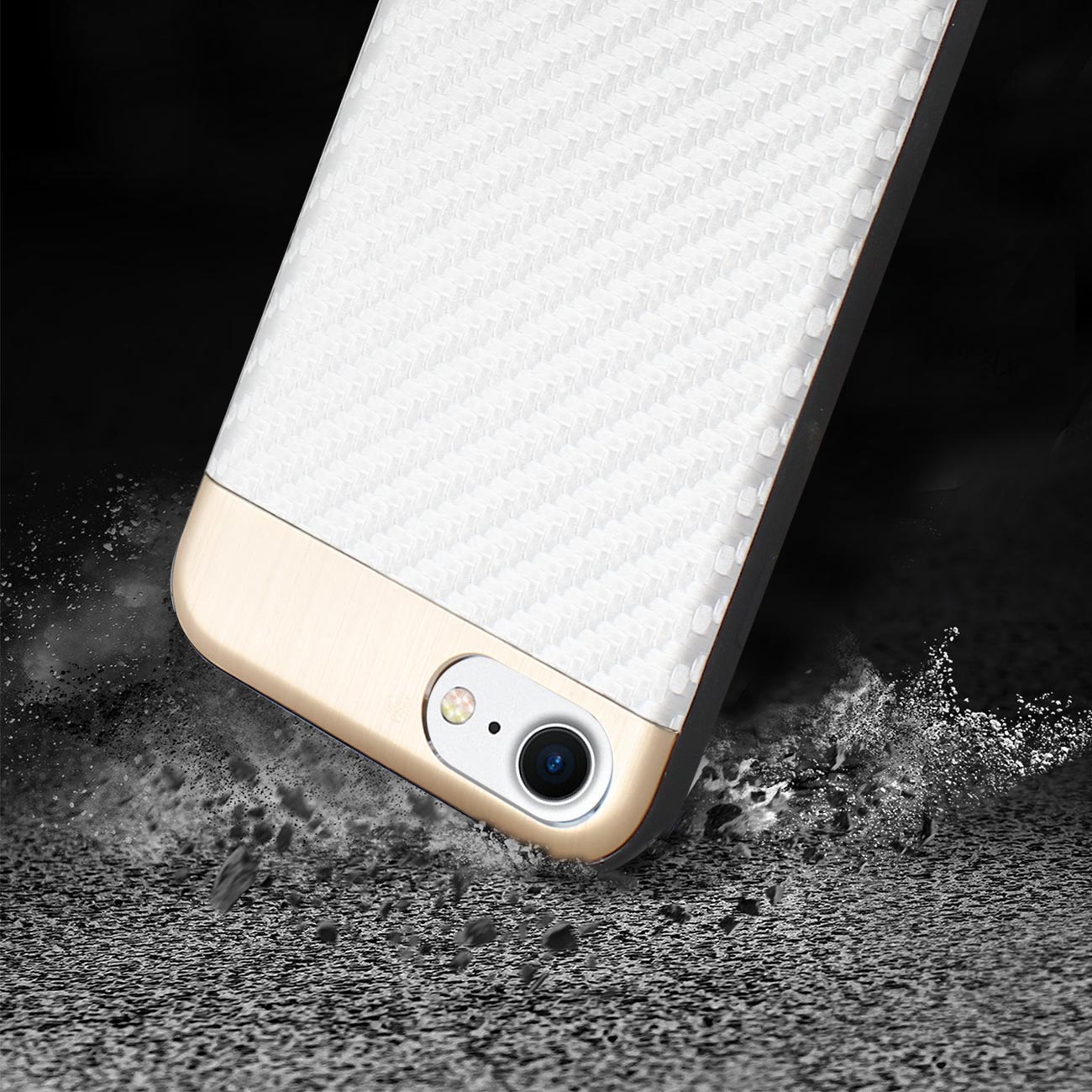 Cover Brushed Aluminum Metal Carbon Fiber Style iPhone 7/ 8/ SE2