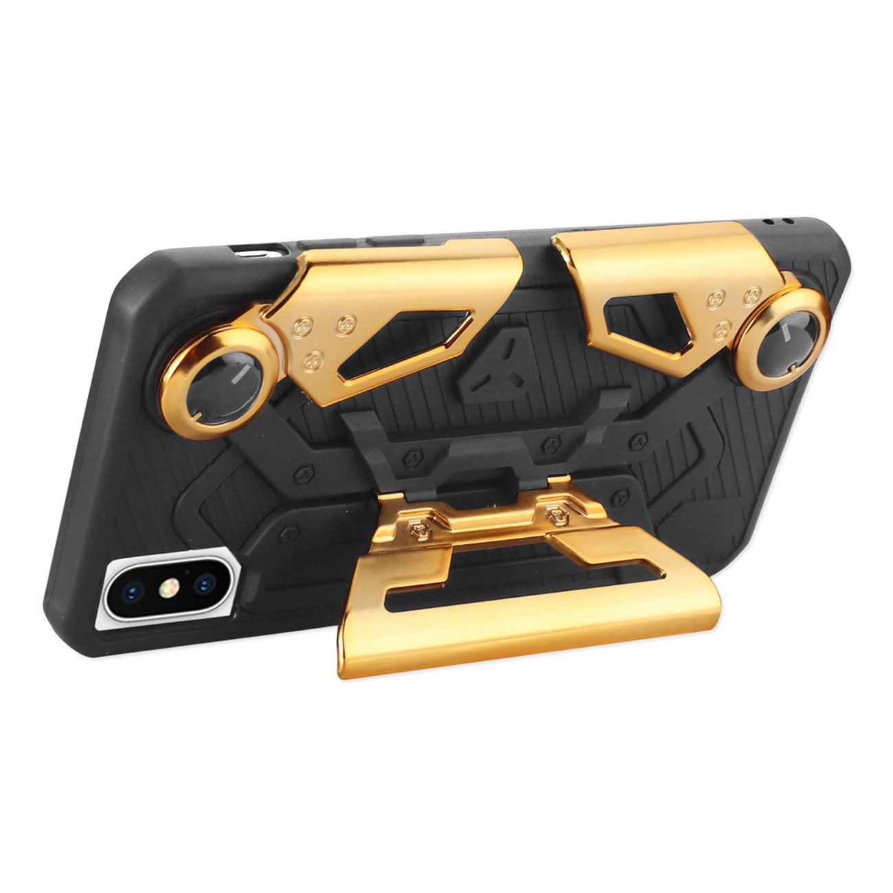 Phone Case Crab Smart With Foldable Joystick And Holder iPhone X Gold Color