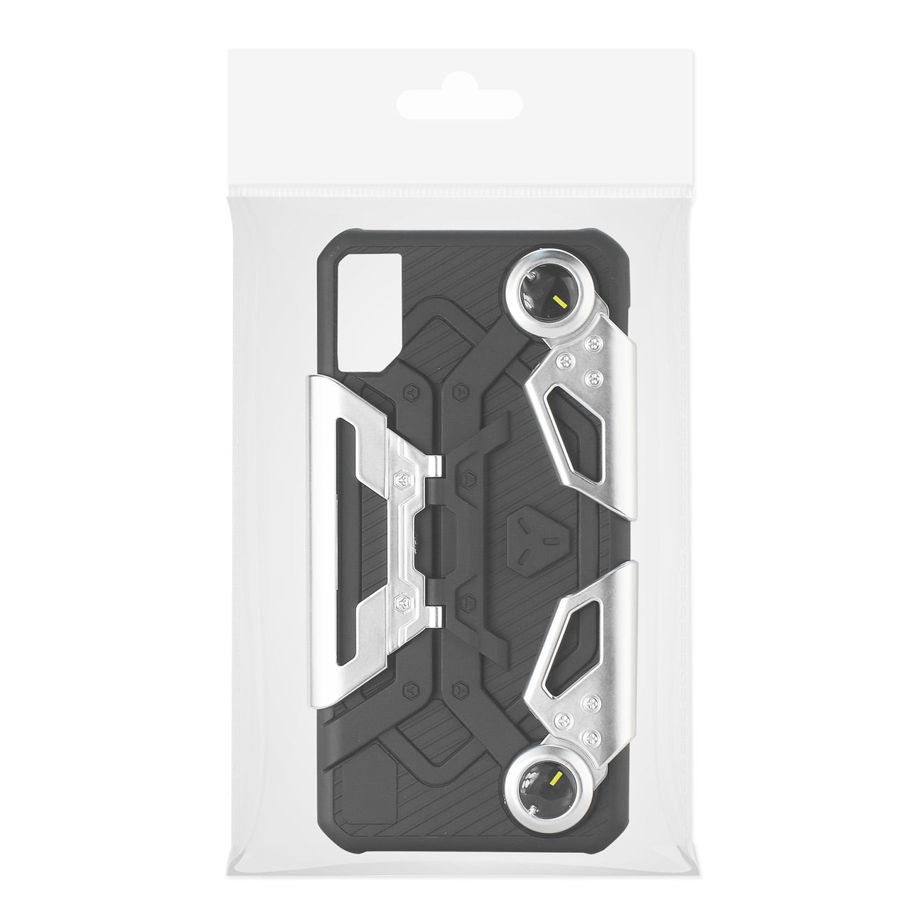 Phone Case Crab Smart With Foldable Joystick And Holder iPhone X Silver Color