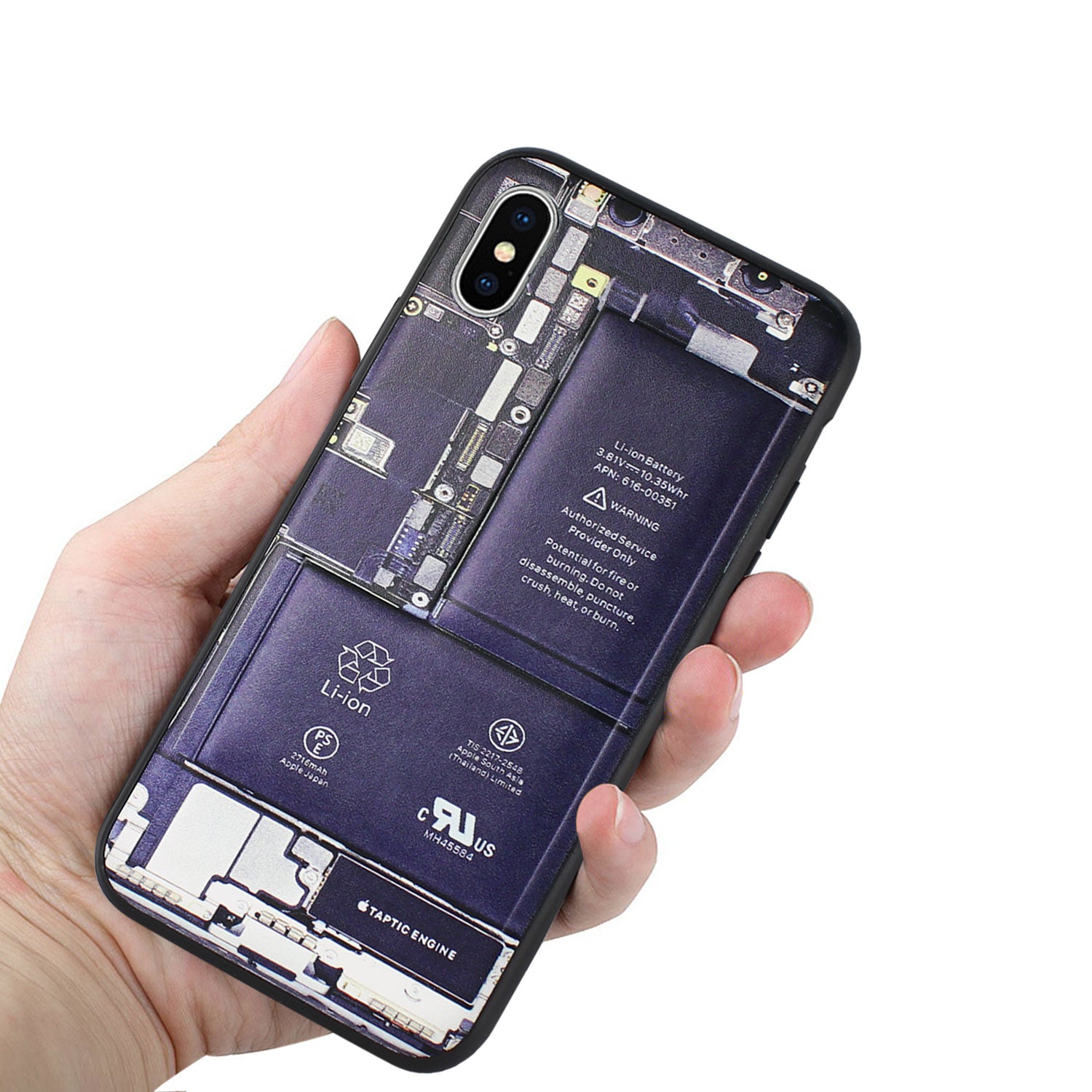 iPhone X Unibody Printed Circuit Board 3D Design TPU Cases