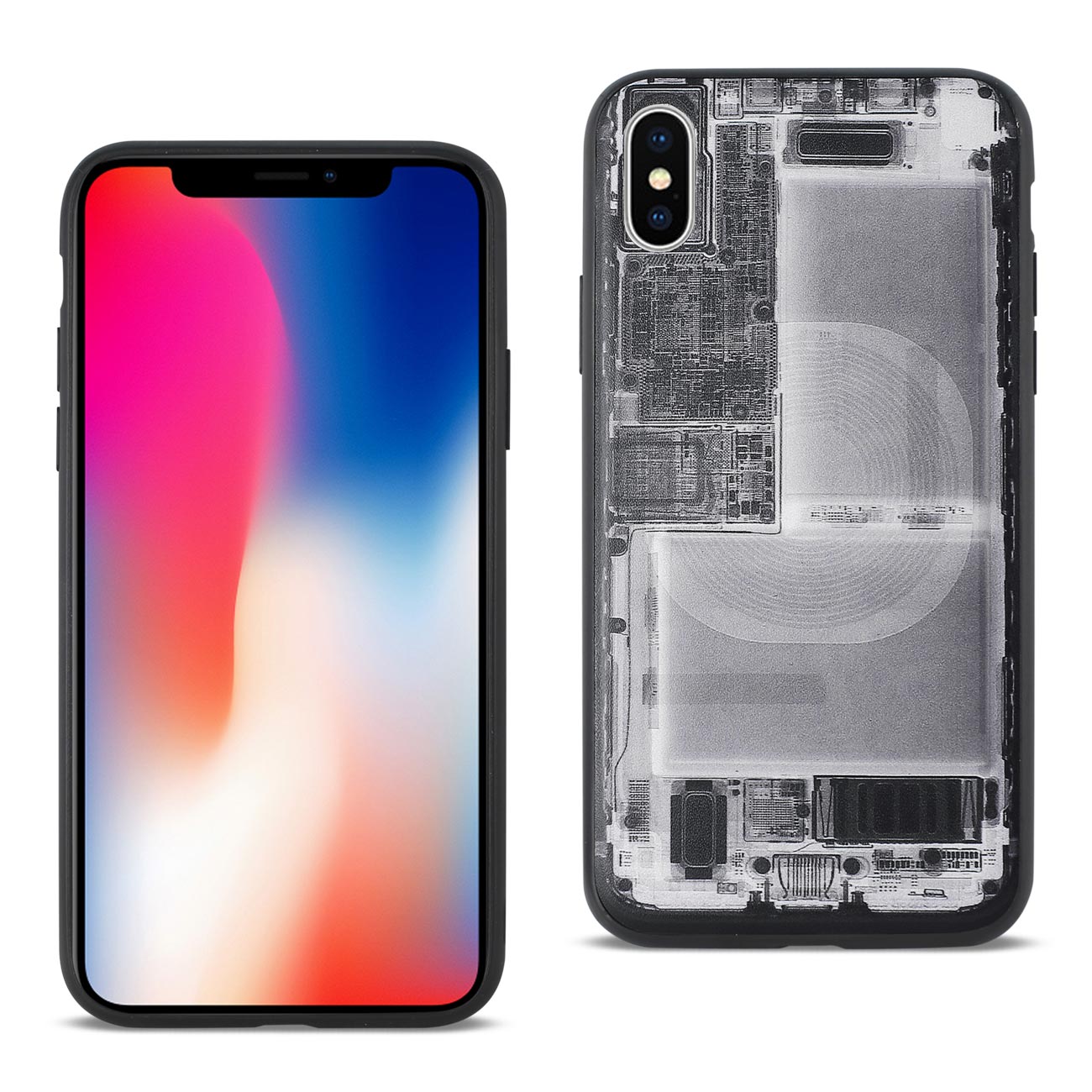 Case TPU Unibody X-Ray 3D Design iPhone X