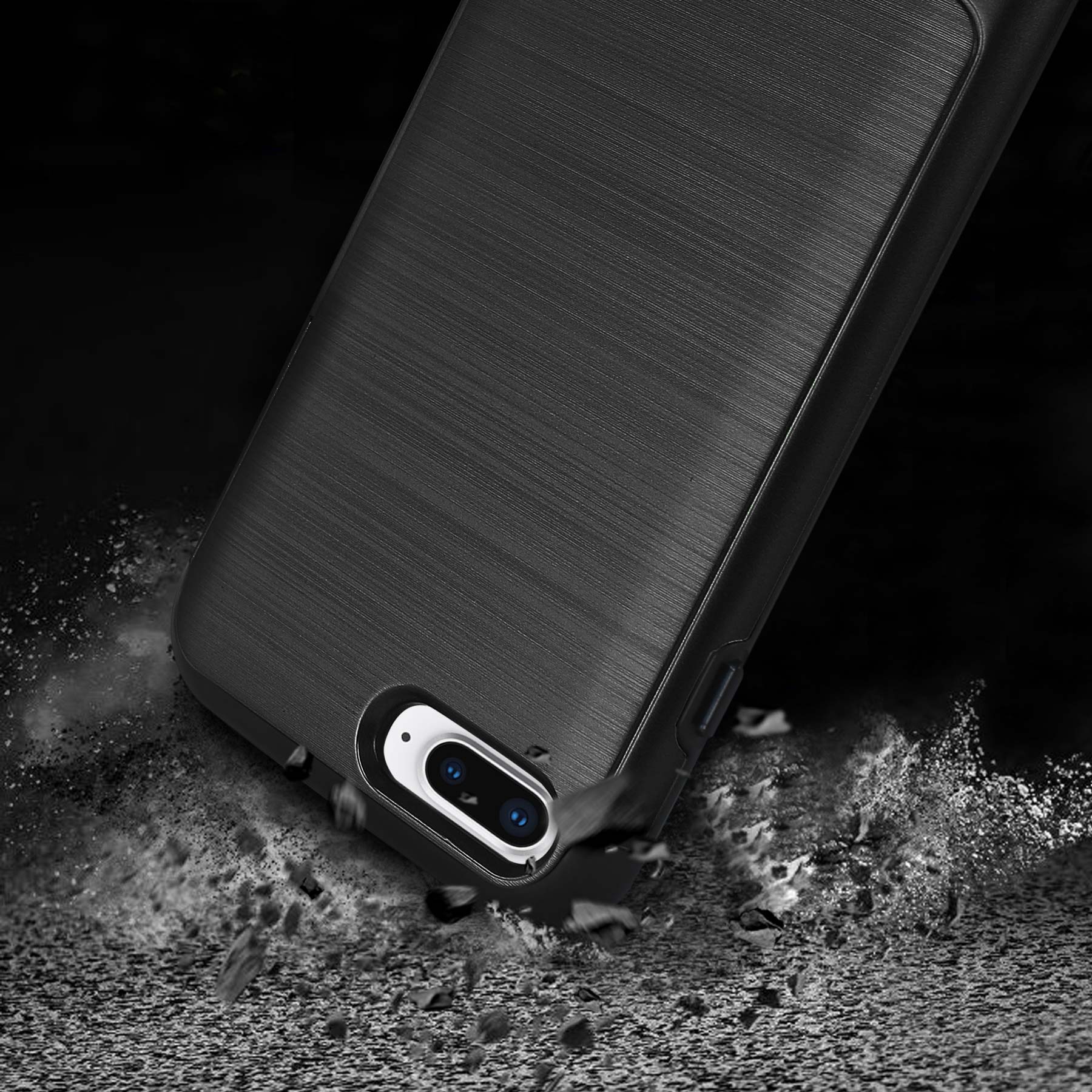 Wallet Case Semi-Automatic Card Holding Apple iPhone 8 Plus / iPhone 7 Plus Black Color